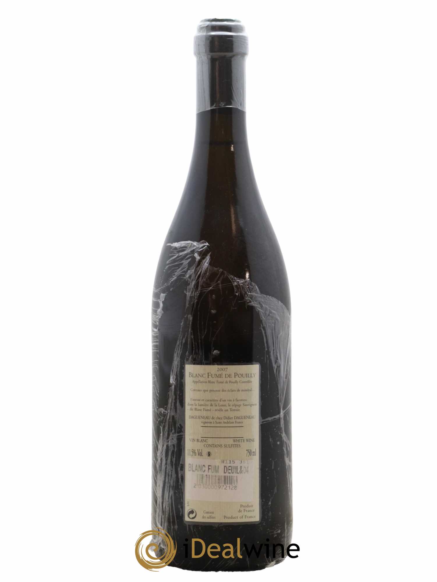 Pouilly-Fumé Blanc Fumé de Pouilly Dagueneau (Domaine Didier - Louis-Benjamin) 2007 - Lot de 1 bouteille - 1