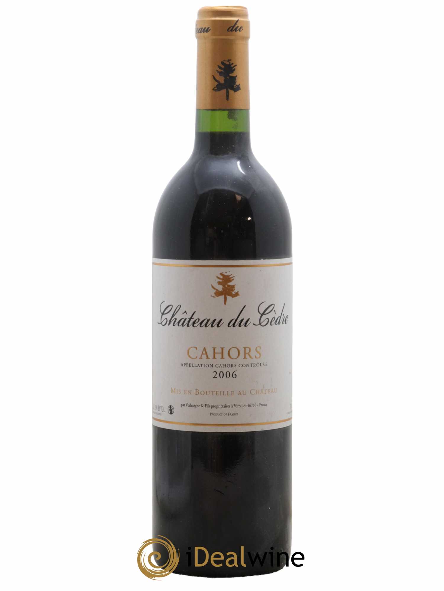 Cahors Château du Cèdre Pascal et Jean-Marc Verhaeghe 2006 - Lot de 1 bouteille - 0