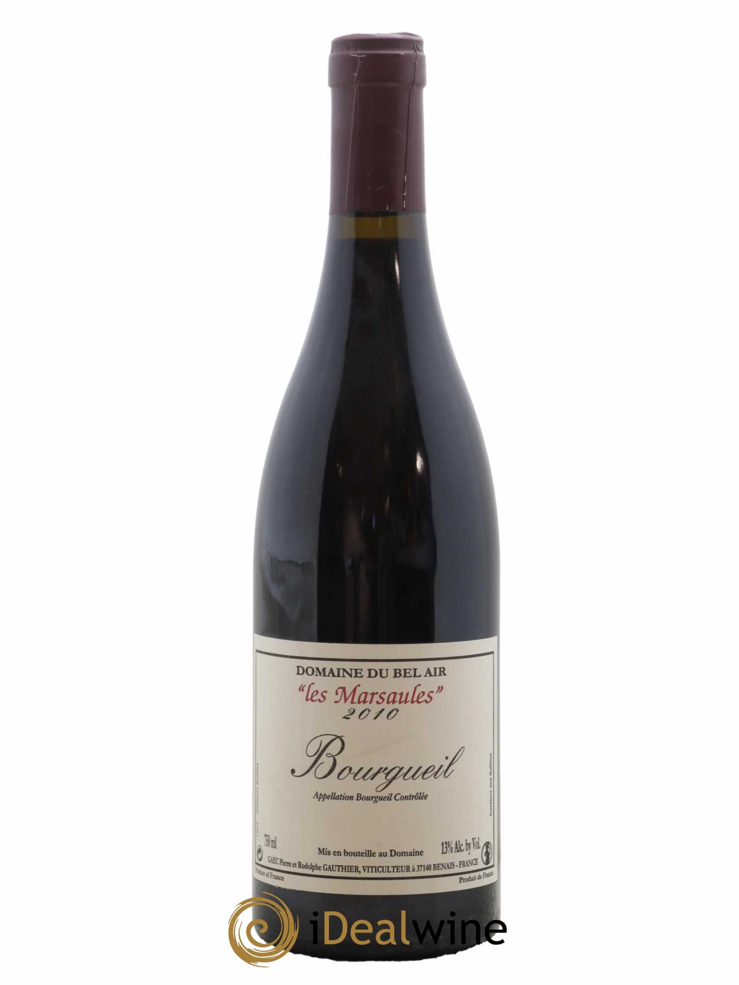 Bourgueil Marsaules Domaine du Bel Air 2010 - Lot de 1 bouteille - 0