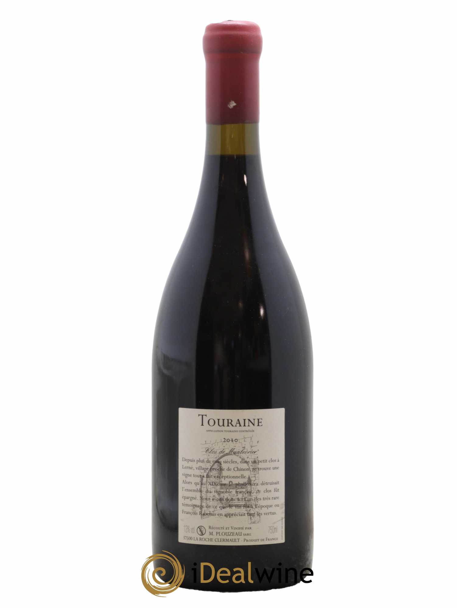 Touraine Clos de Maulevrier Ante Phylloxera Franc de Pied Marc Plouzeau 2010 - Lot de 1 bouteille - 1