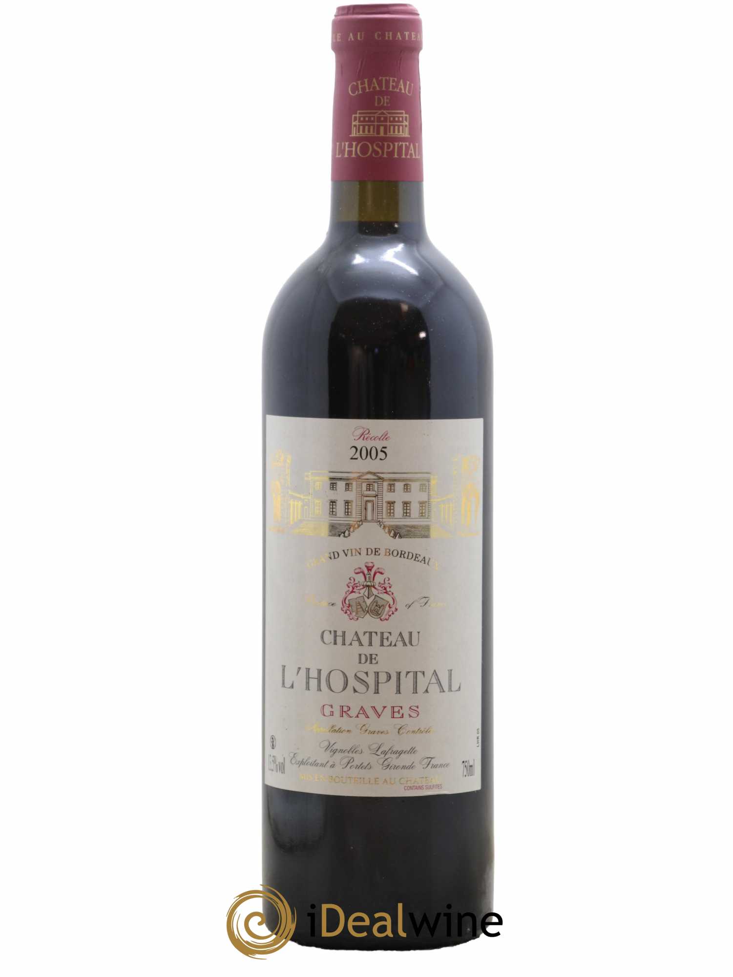 Graves Château de L'hospital 2005 - Lot de 1 bouteille - 0