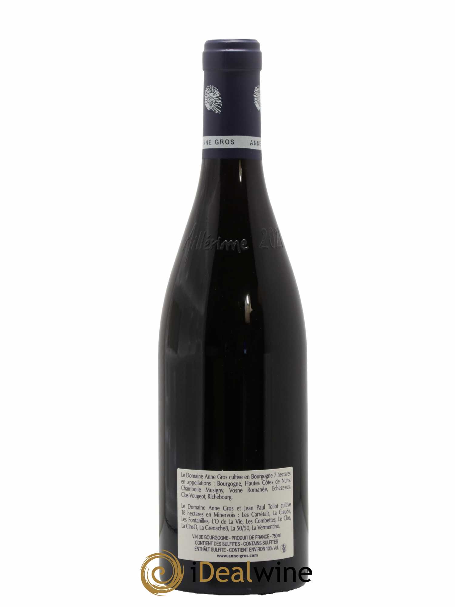 Clos de Vougeot Grand Cru Le Grand Maupertui Anne Gros 2021 - Lot de 1 bouteille - 1