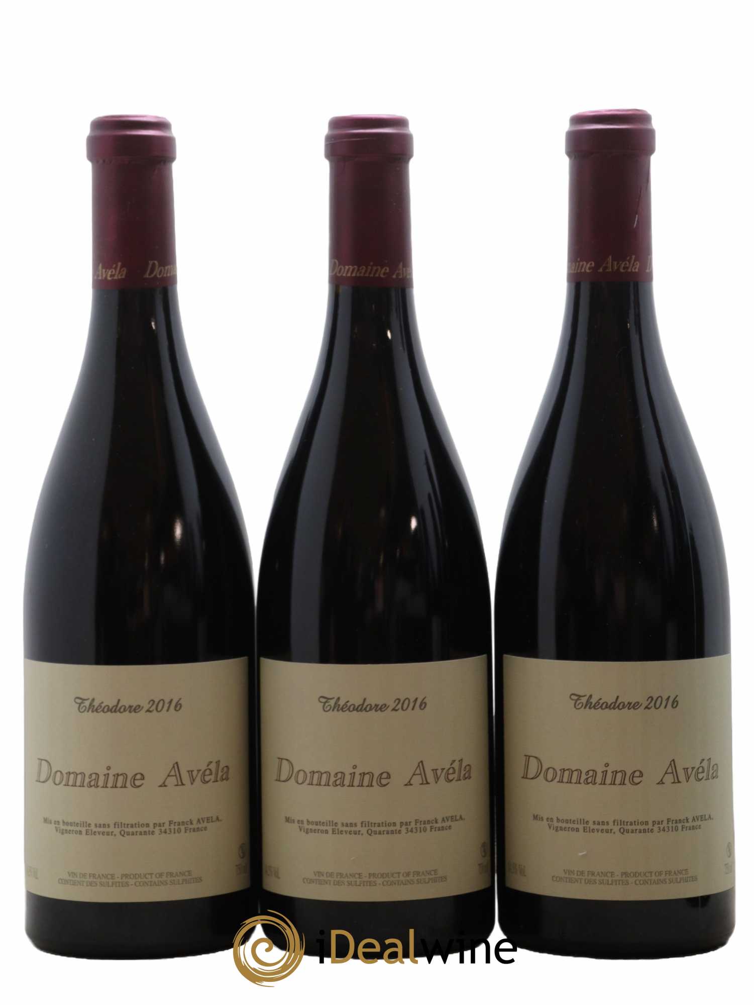 Vin de France Théodore Avéla 2016 - Lot de 6 bouteilles - 1