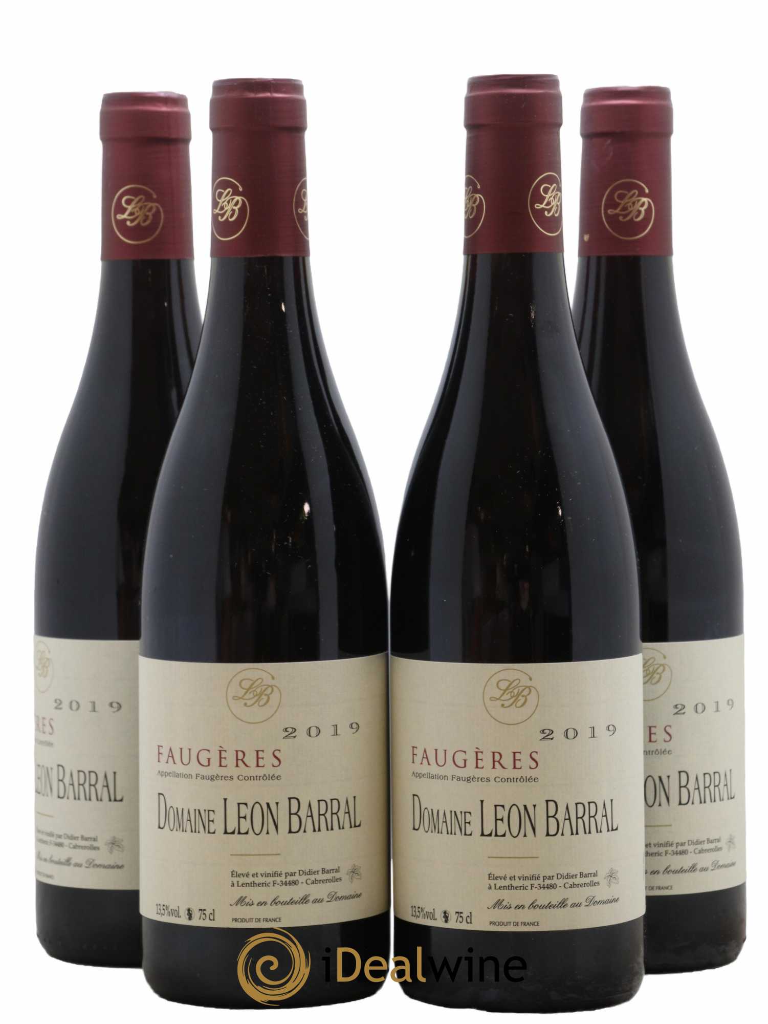 Faugères Domaine Léon Barral 2019 - Lot de 4 bouteilles - 0