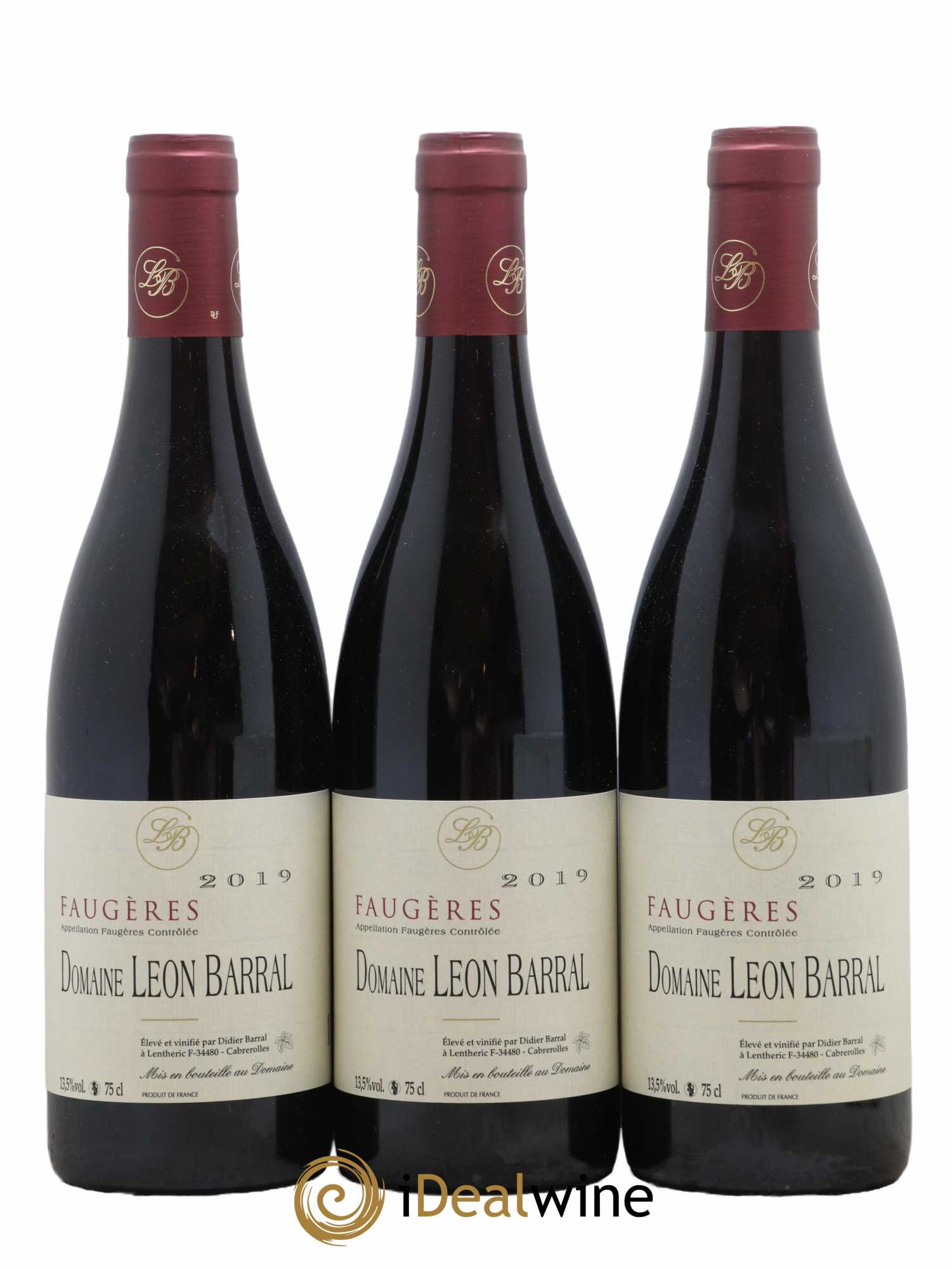 Faugères Domaine Léon Barral 2019 - Lot de 3 bouteilles - 0