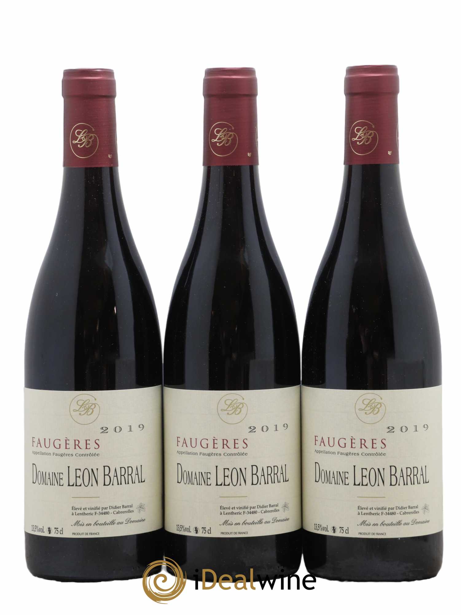 Faugères Domaine Léon Barral 2019 - Lot de 3 bouteilles - 0