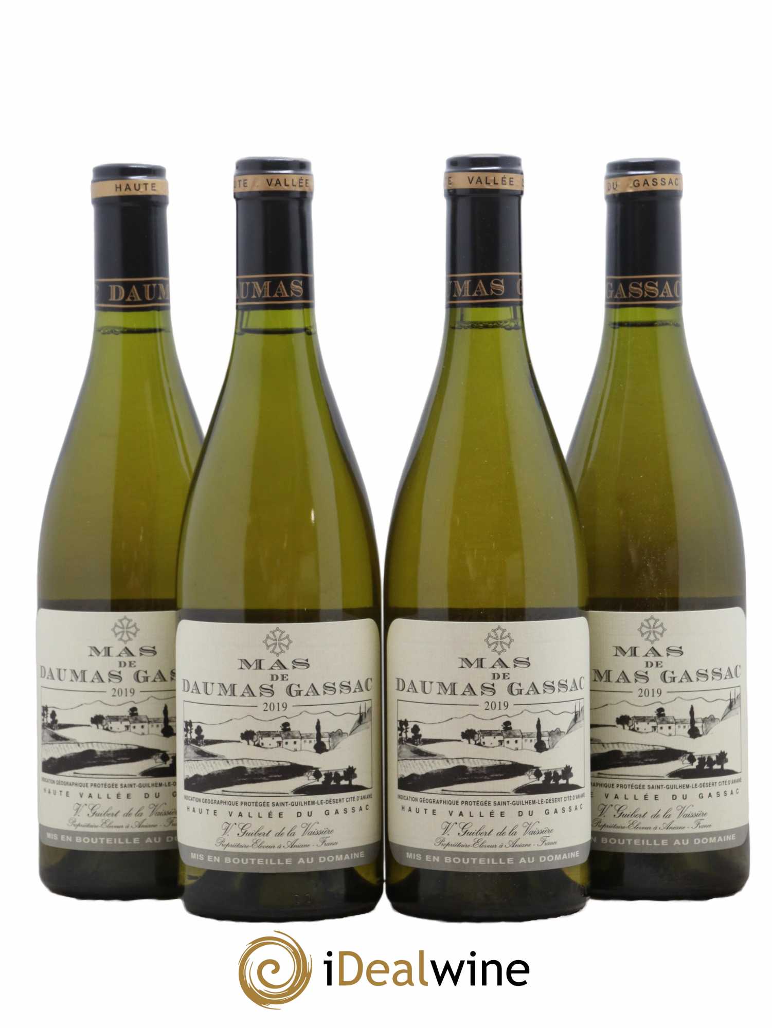 Saint-Guilhem-le-Désert - Cité d'Aniane Mas Daumas Gassac Famille Guibert de La Vaissière 2019 - Lot de 4 bouteilles - 0