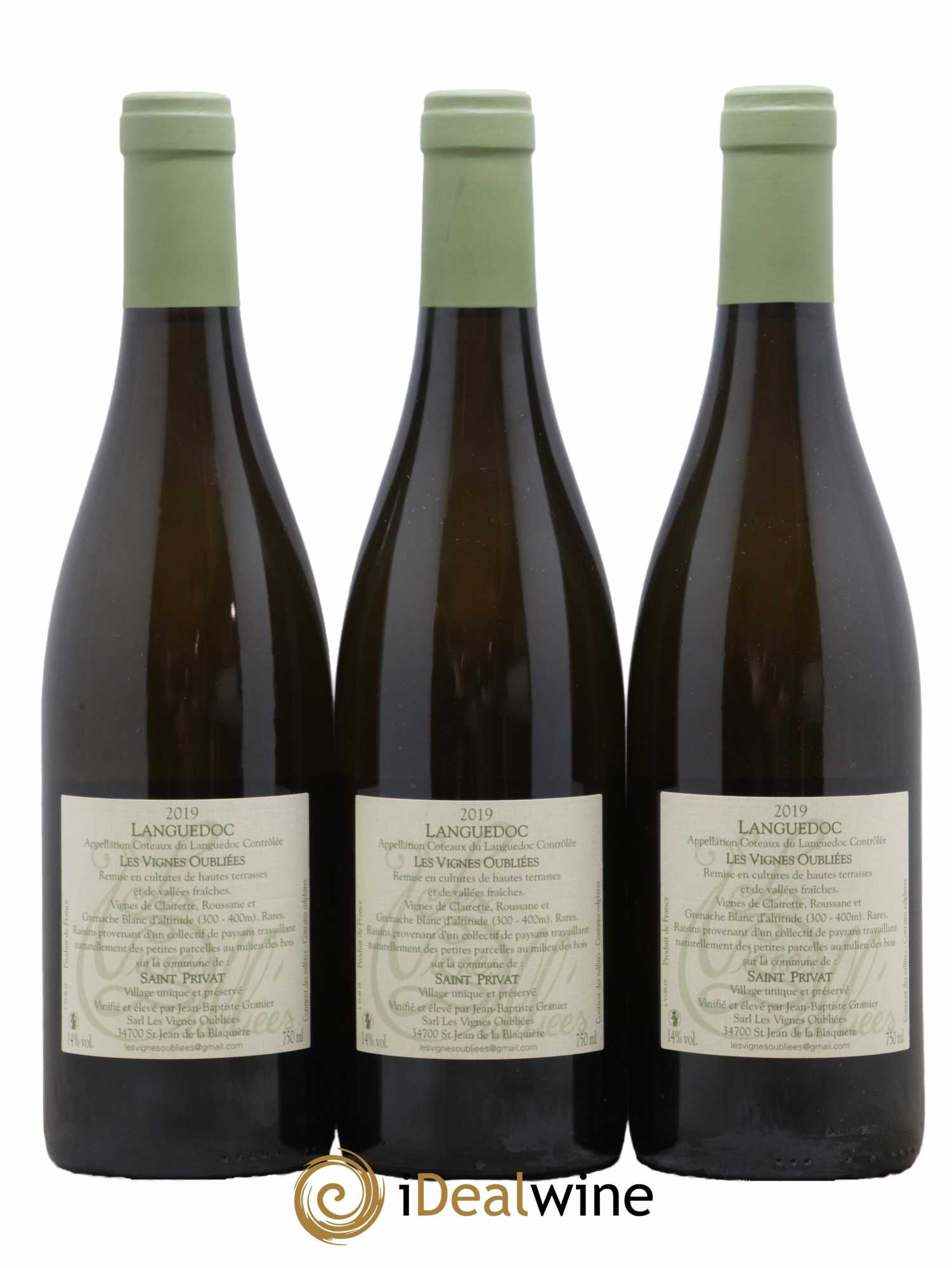 Terrasses du Larzac Les Vignes Oubliées Jean-Baptiste Granier 2019 - Lot de 3 bouteilles - 1