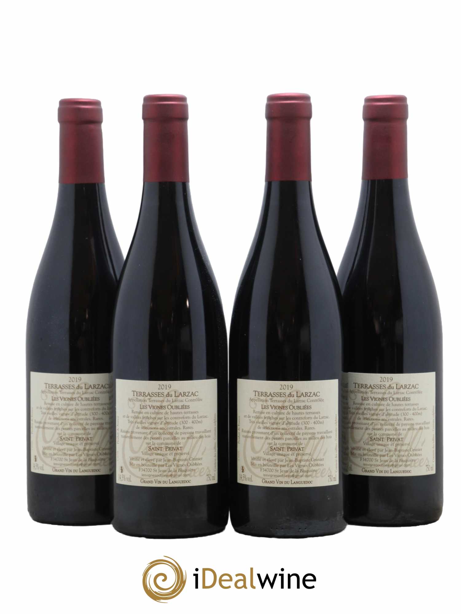 Terrasses du Larzac Les Vignes Oubliées Jean-Baptiste Granier 2019 - Lot de 4 bouteilles - 1