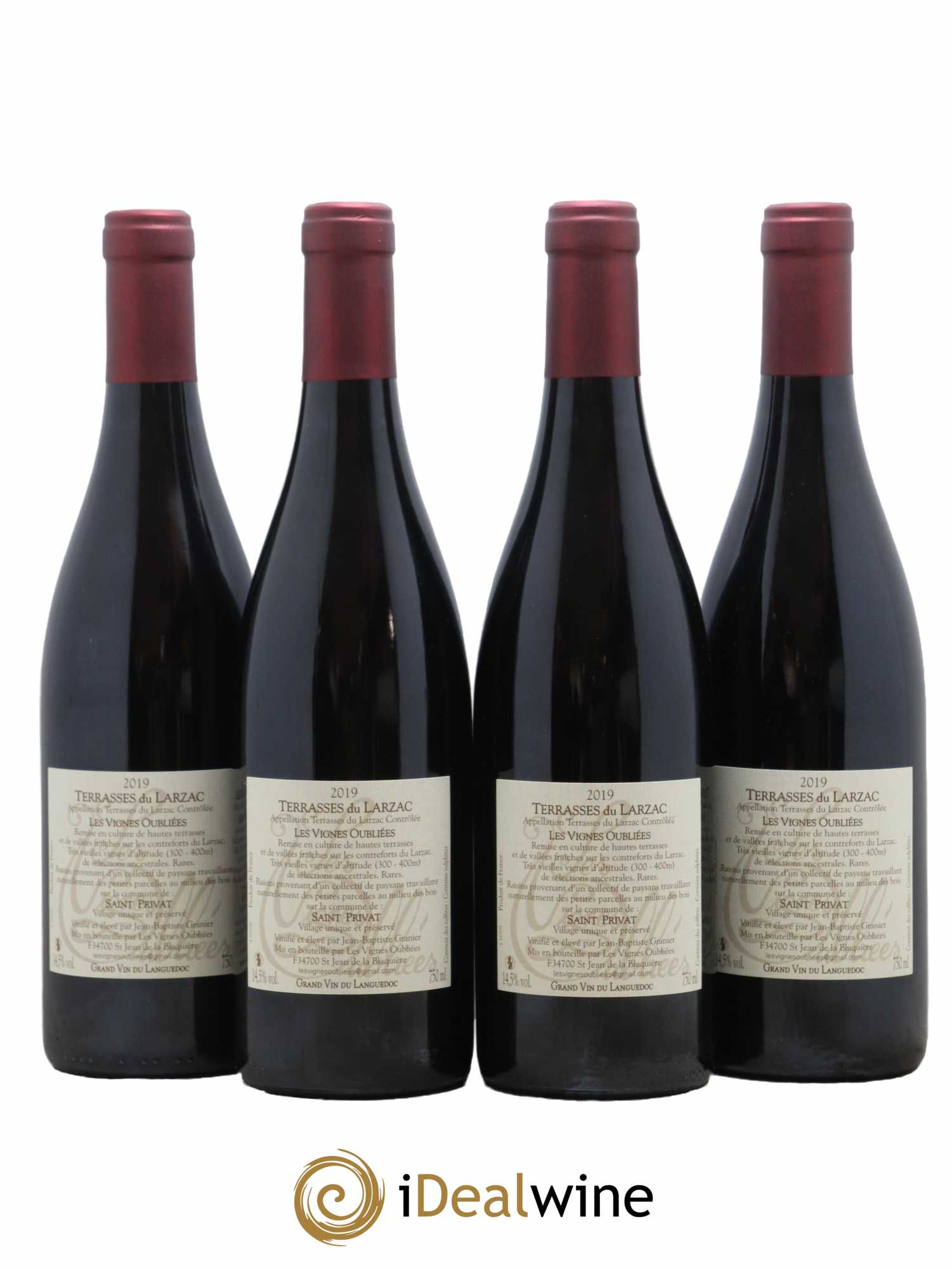 Terrasses du Larzac Les Vignes Oubliées Jean-Baptiste Granier 2019 - Lot de 4 bouteilles - 1