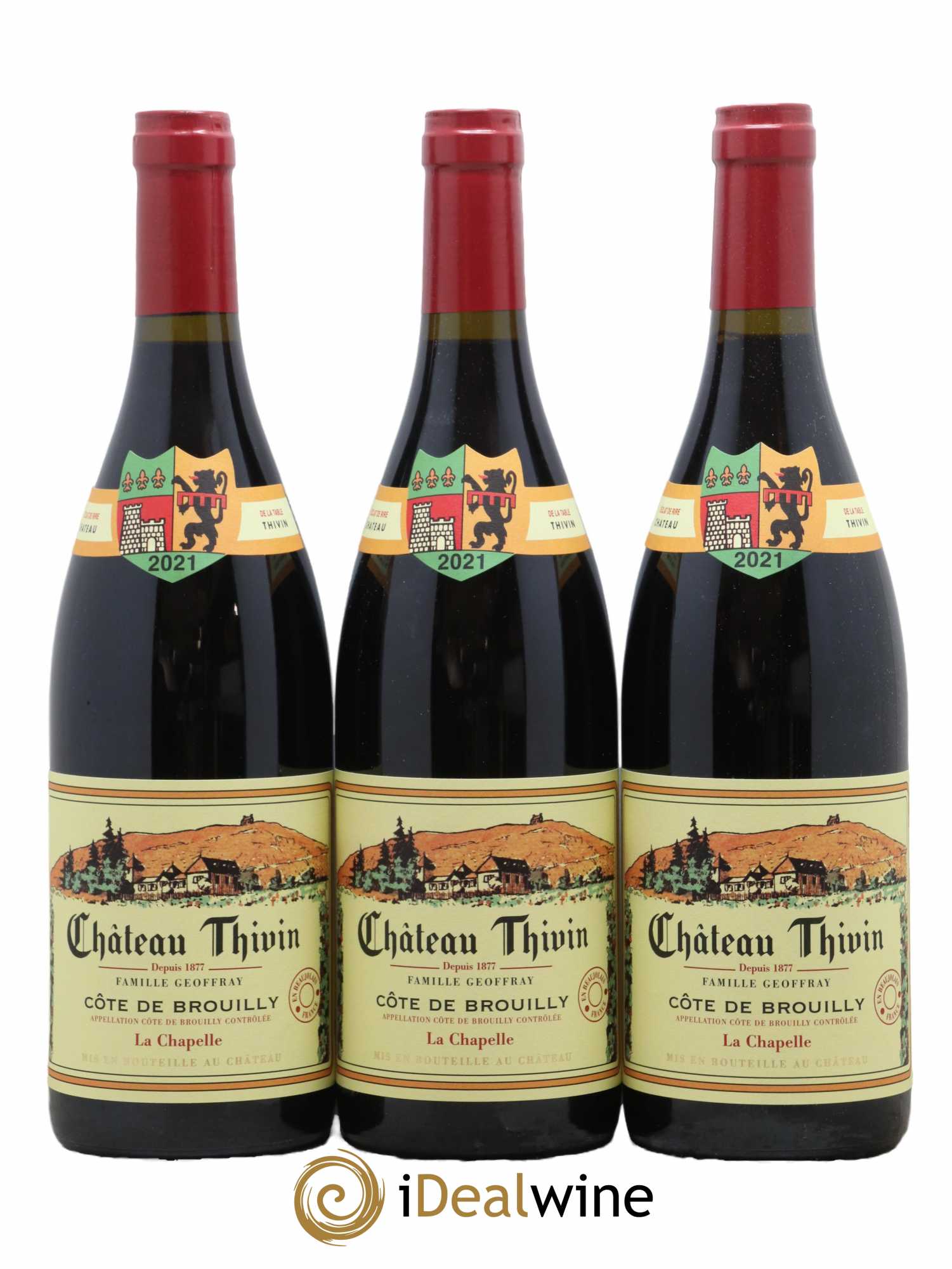 Côte de Brouilly Cuvée La Chapelle Château Thivin 2021 - Lot de 3 bouteilles - 0