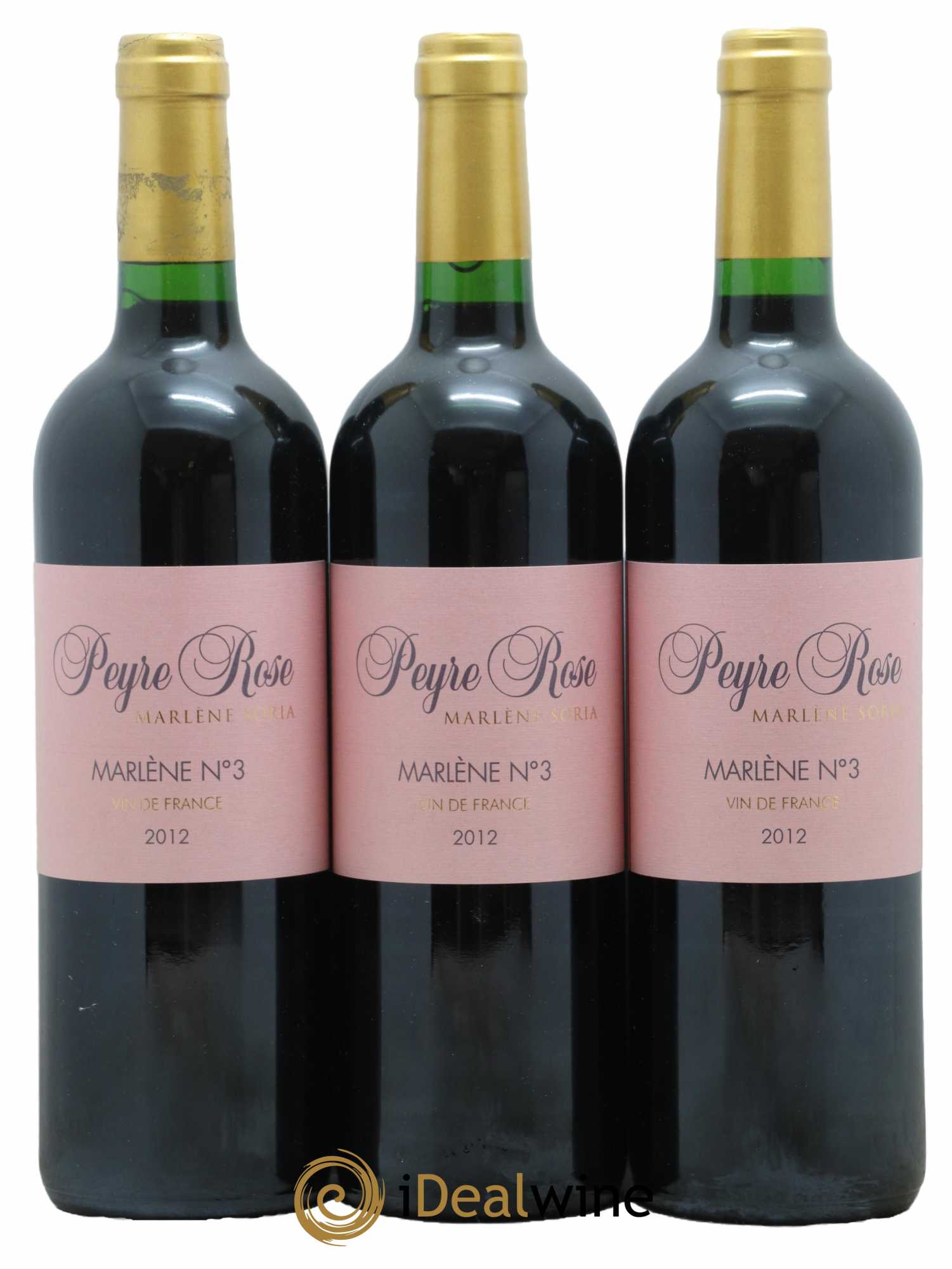 Vin de France (anciennement Coteaux du Languedoc) Peyre Rose Marlène n°3 Marlène Soria 2012 - Lot de 3 bouteilles - 0
