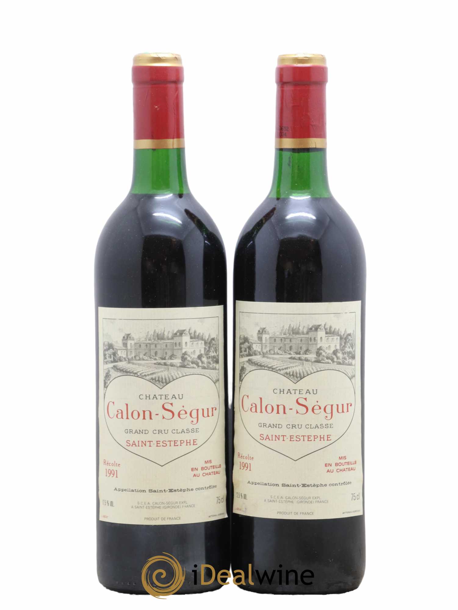 Château Calon Ségur 3ème Grand Cru Classé 1991 - Lot de 2 bouteilles - 0