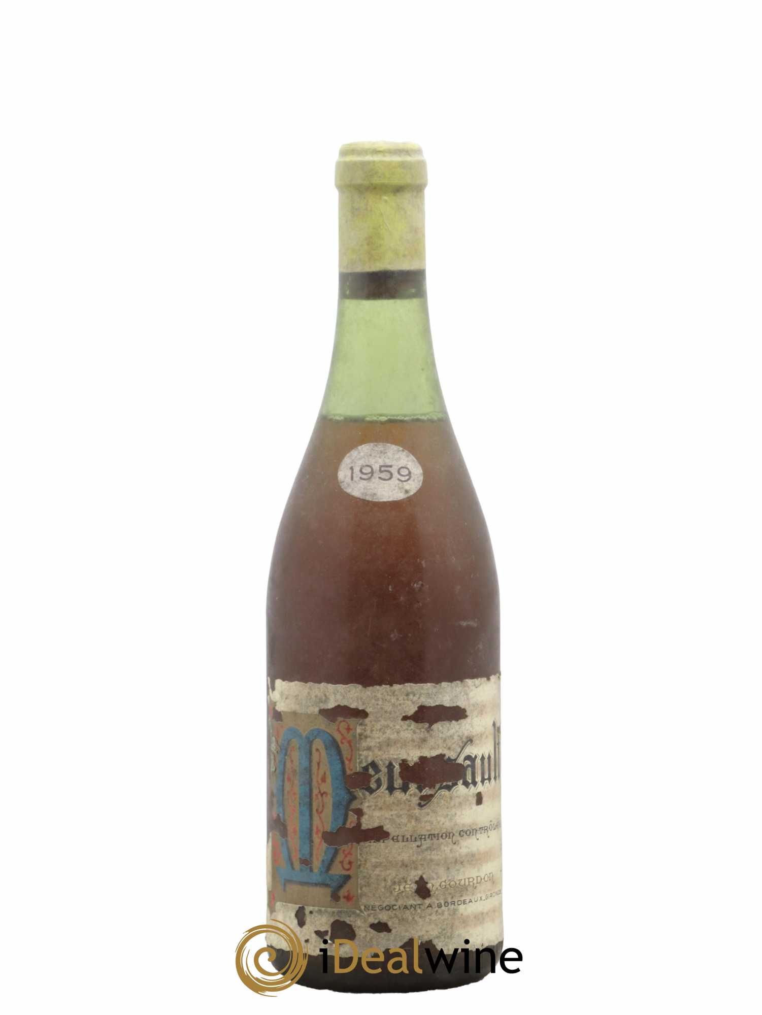 Meursault Jean Gourdon 1959 - Lot de 1 bouteille - 0