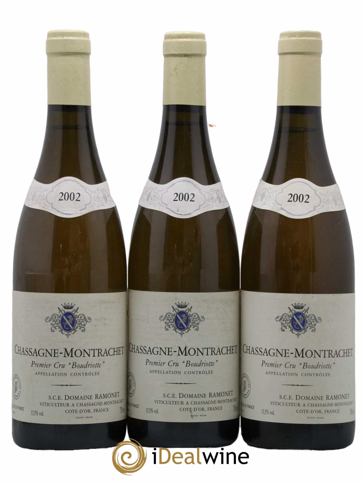 Chassagne-Montrachet 1er Cru Boudriotte Ramonet (Domaine) 2002 - Lot de 3 bouteilles - 0
