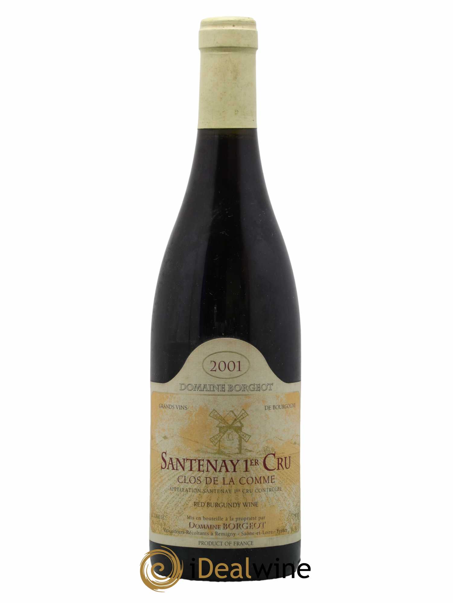 Santenay 1er Cru Clos De La Comme Domaine Borgeot 2001 - Lot de 1 bouteille - 0