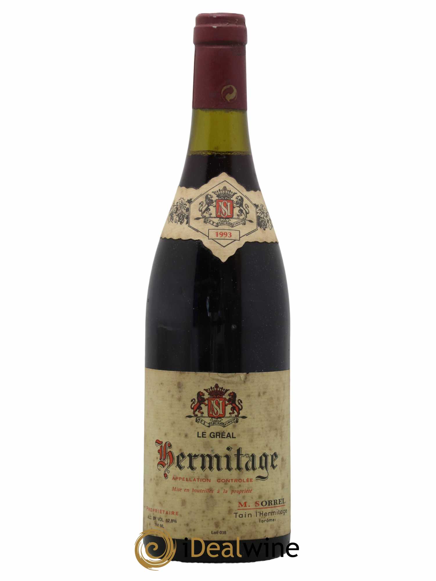 Hermitage Le Gréal Marc Sorrel 1993 - Lot de 1 bouteille - 0