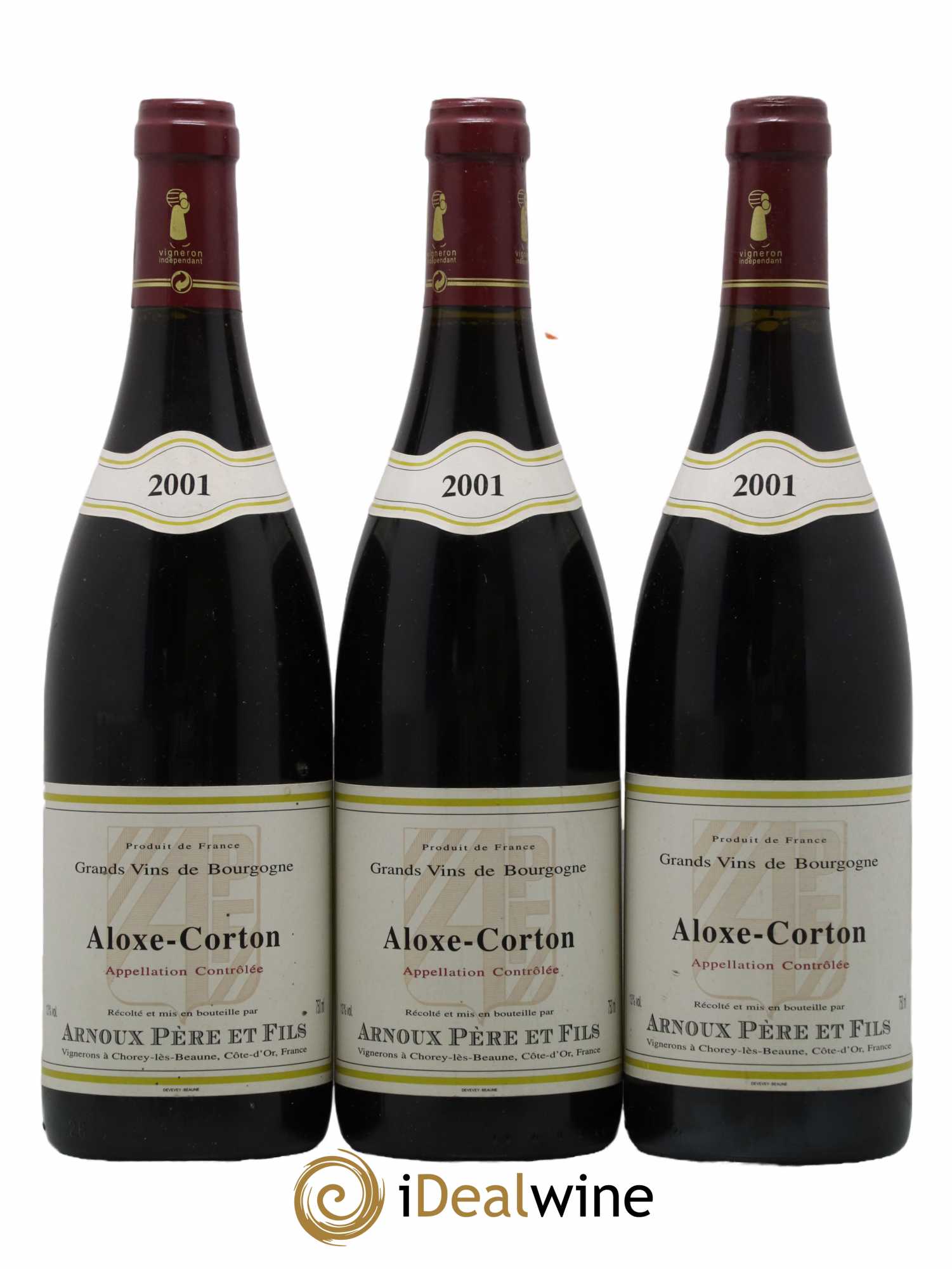 Aloxe-Corton Domaine Arnoux Pere Et Fils 2001 - Lot de 3 bouteilles - 0