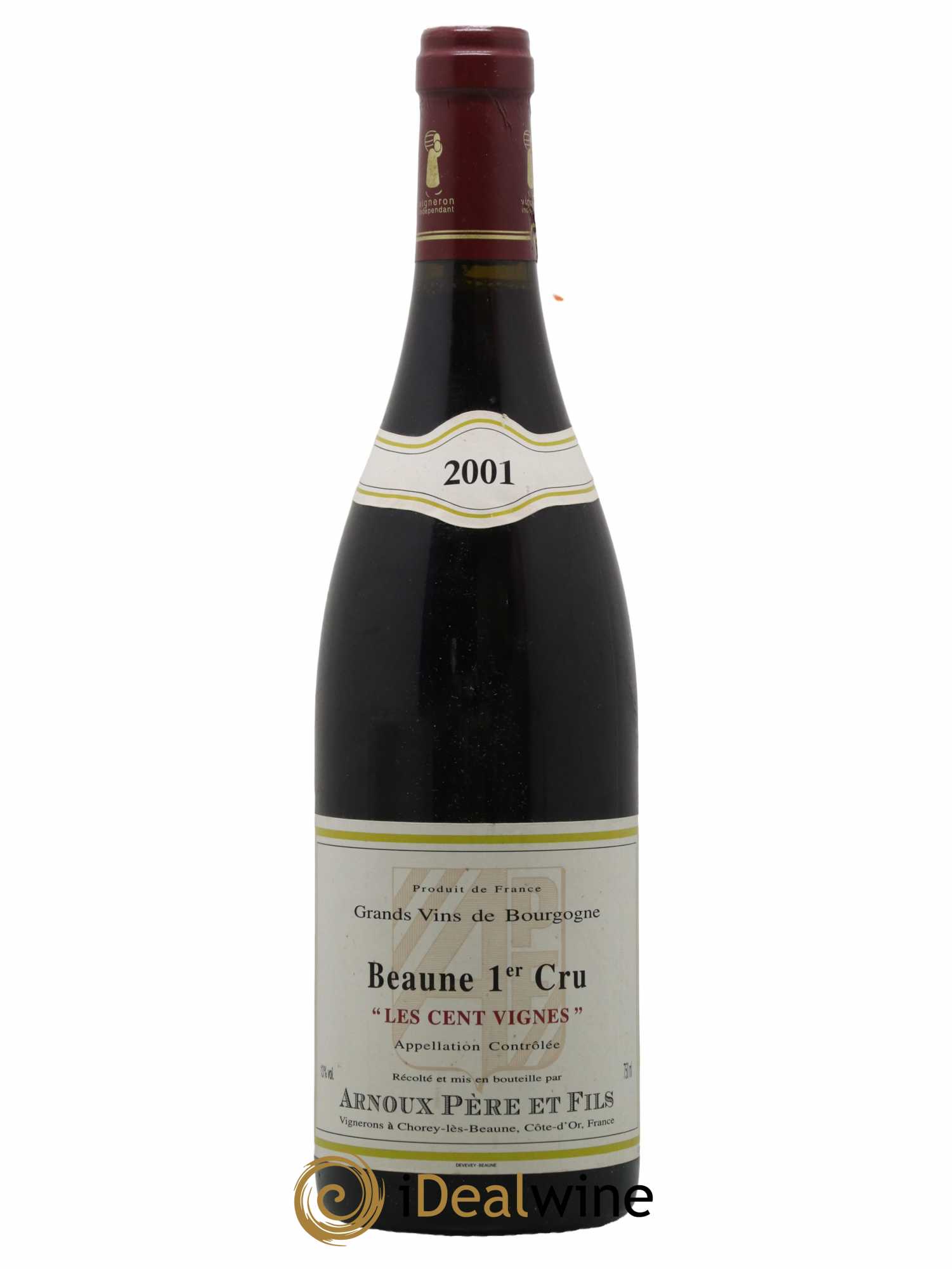 Beaune 1er Cru Les Cent Vignes Domaine Arnoux Pere Et Fils 2001 - Lot de 1 bouteille - 0