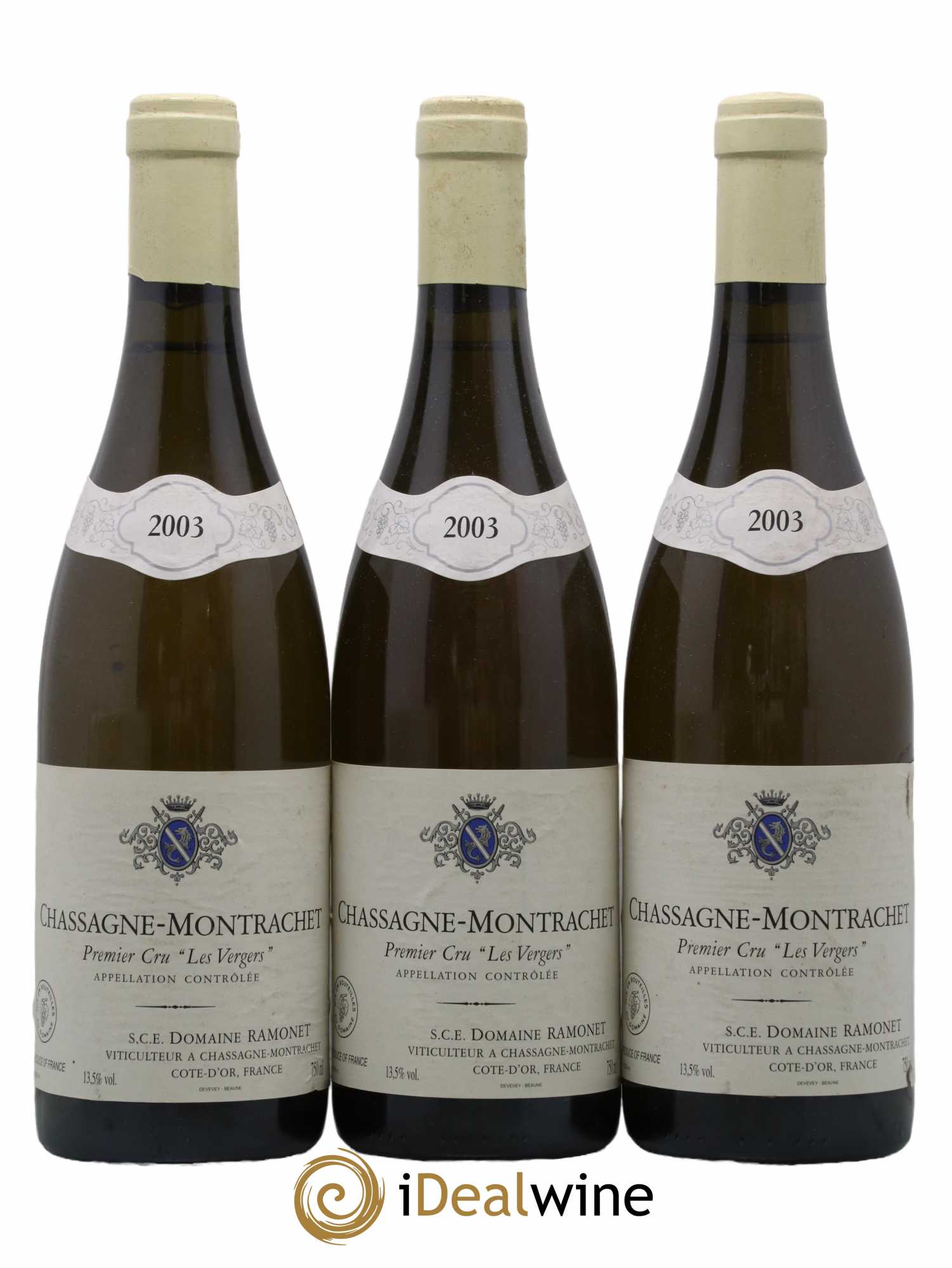 Chassagne-Montrachet 1er Cru Les Vergers Ramonet (Domaine) 2003 - Lot de 3 bouteilles - 0