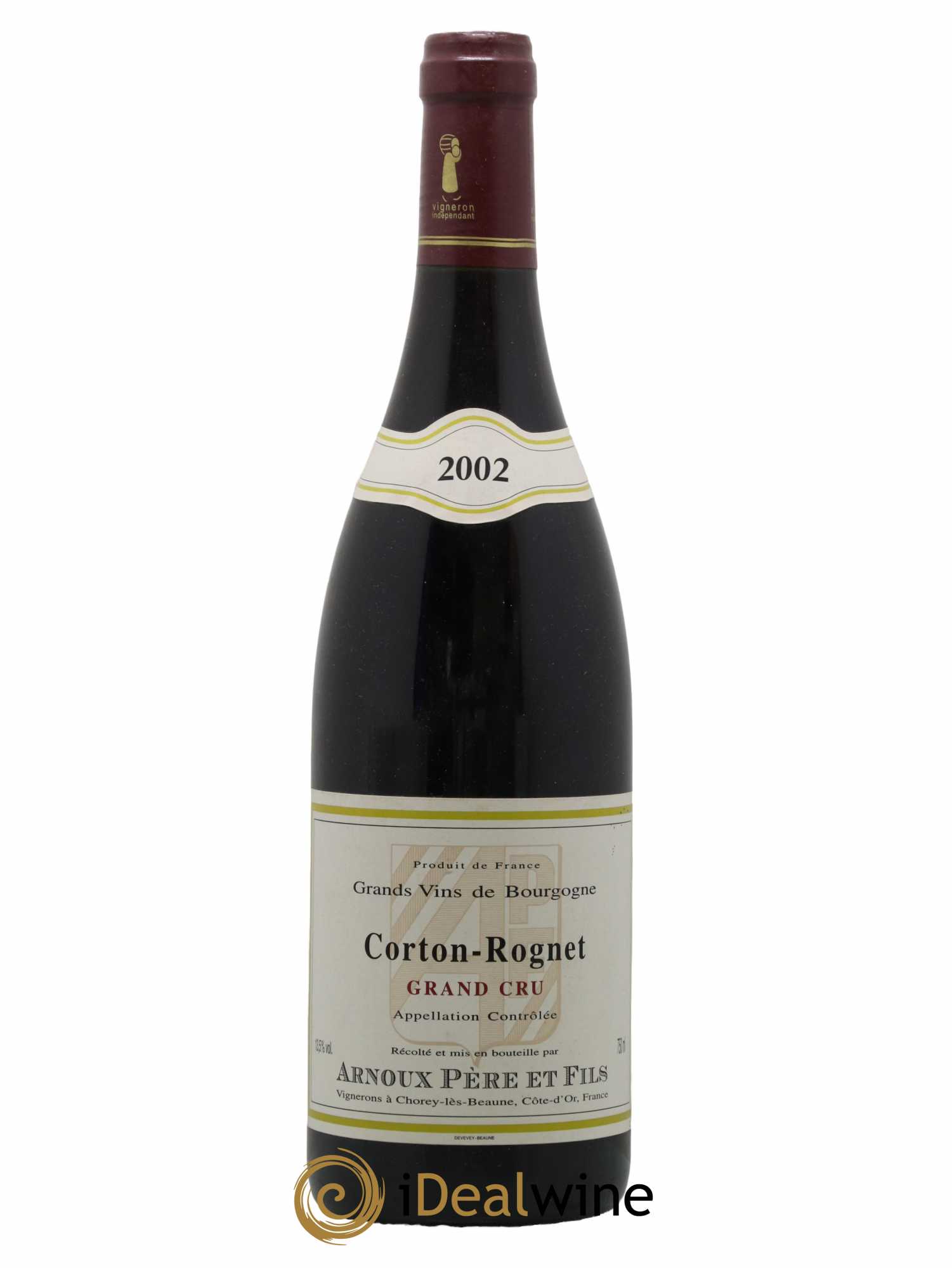 Corton Grand Cru Rognet Domaine Arnoux Pere Et Fils 2002 - Lot de 1 bouteille - 0