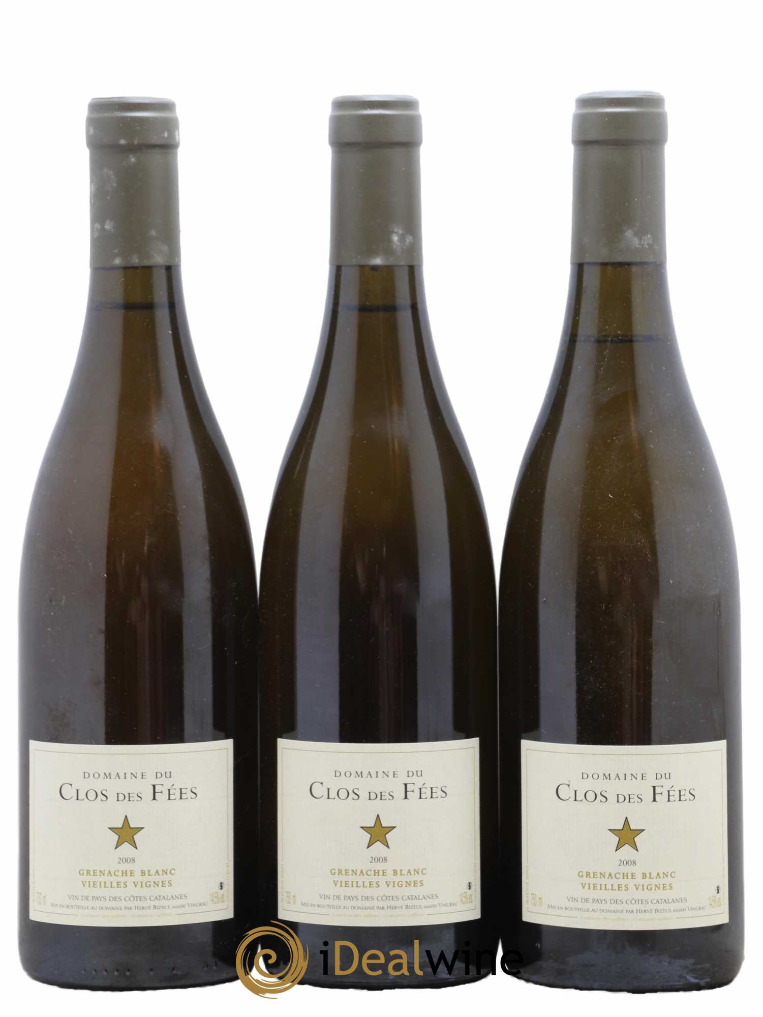 Côtes du Roussillon Villages Clos des Fées Vieilles vignes Hervé Bizeul 2008 - Lot de 3 bouteilles - 0