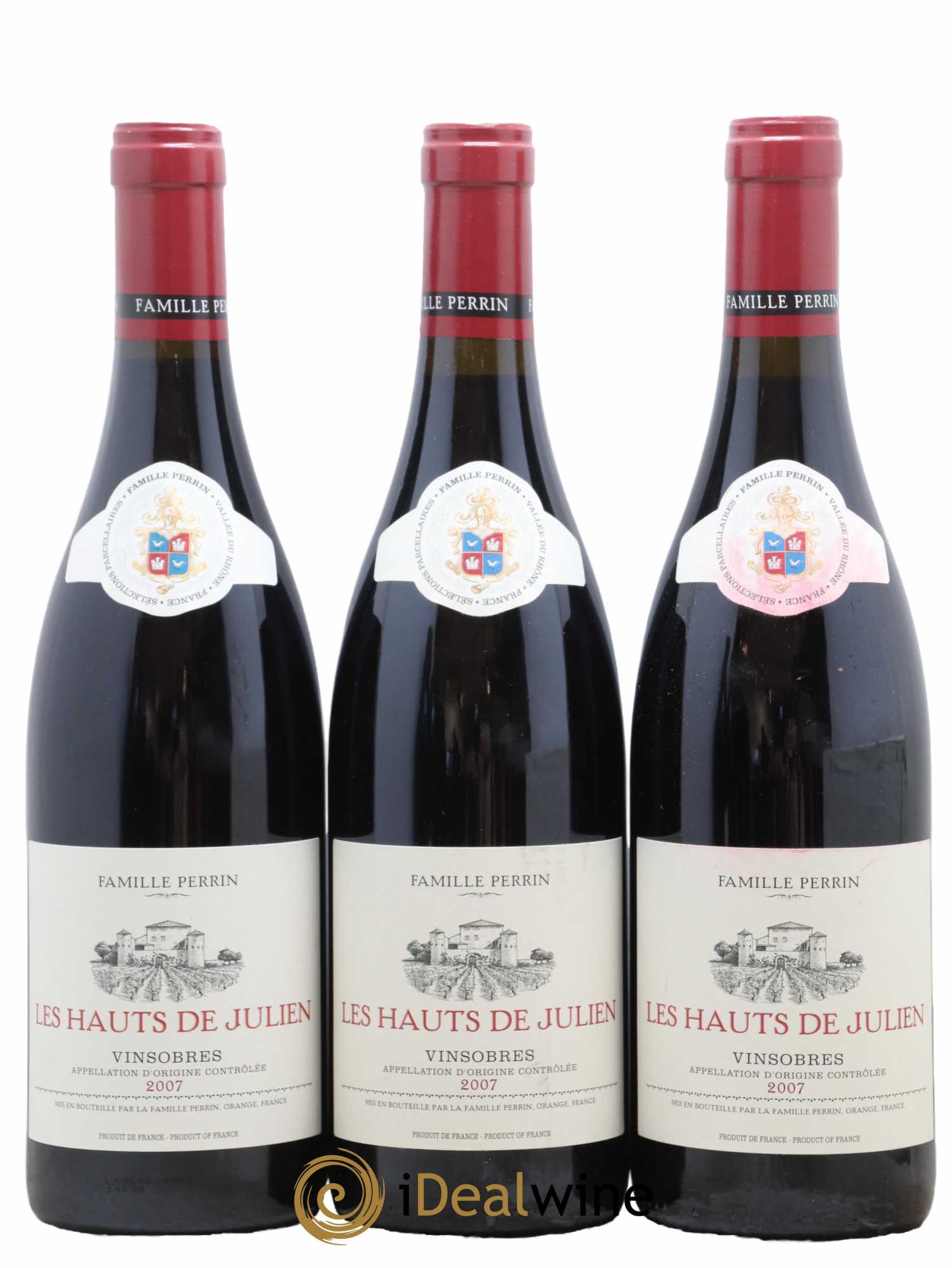 Vinsobres Les Hauts de Julien Vignobles Perrin 2007 - Lot de 3 bouteilles - 0
