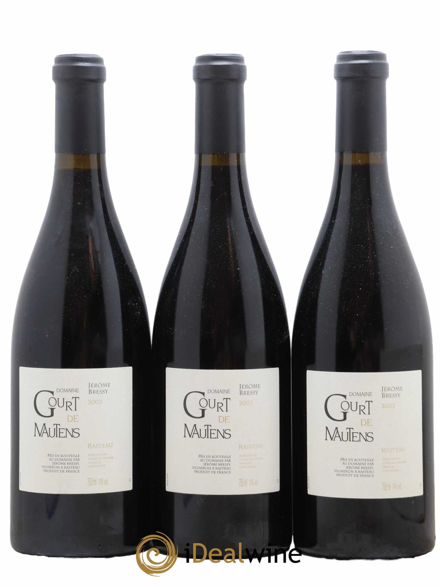 Rasteau Domaine Gourt de Mautens - Jérôme Bressy 2003 - Lot de 3 bouteilles - 0