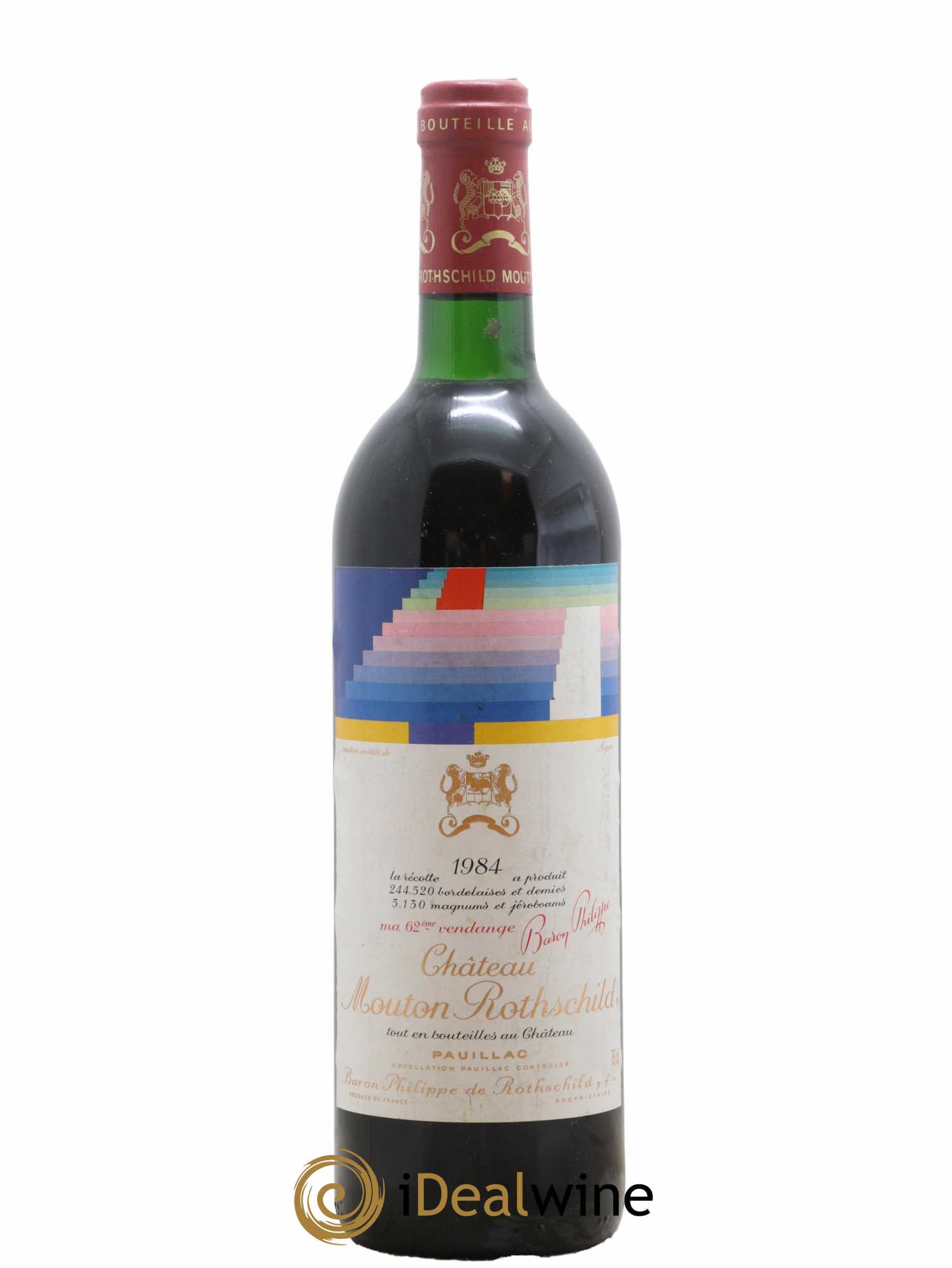 Château Mouton Rothschild 1er Grand Cru Classé 1984 - Lot de 1 bouteille - 0