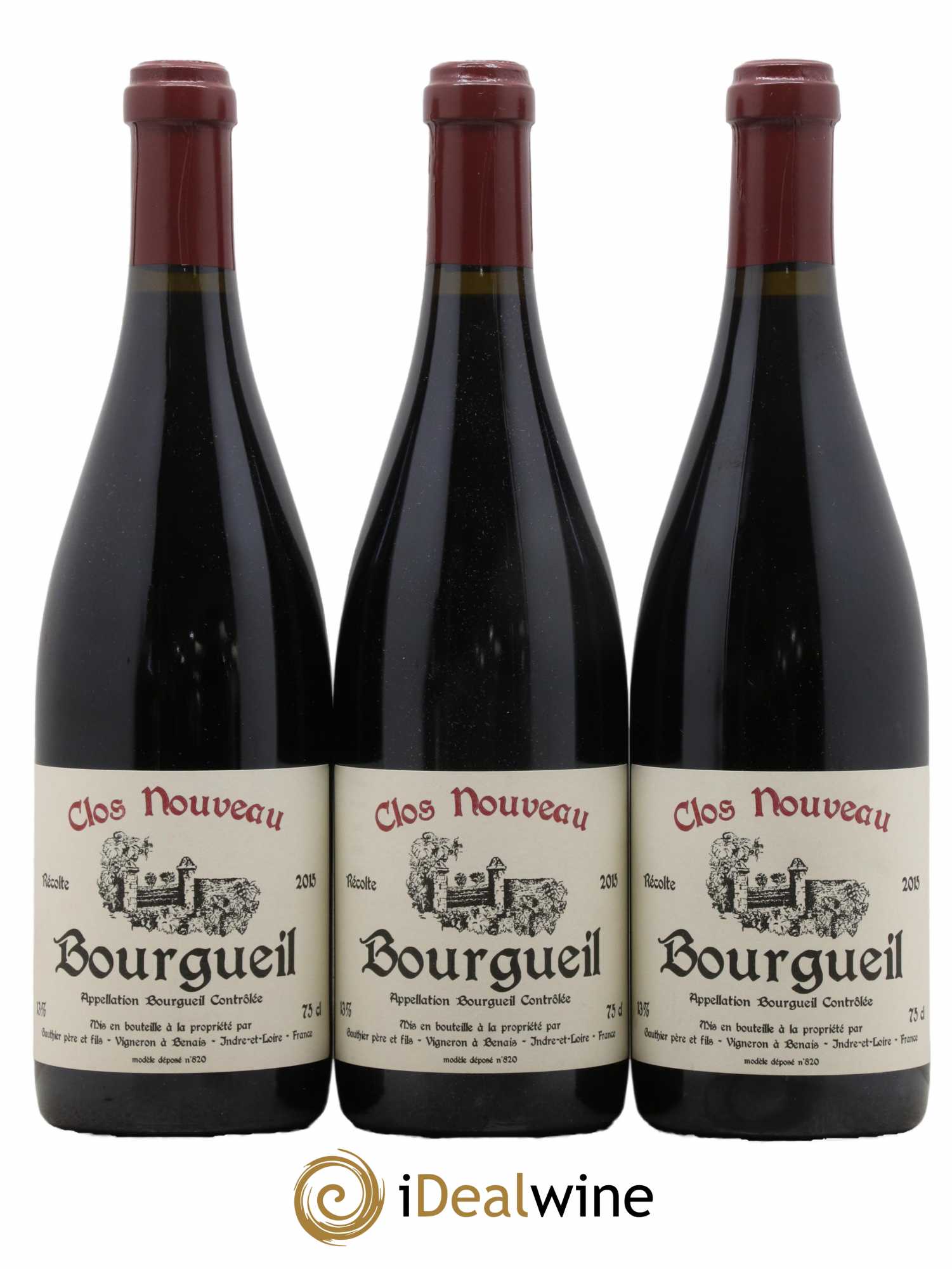 Bourgueil Clos Nouveau Domaine du Bel Air 2015 - Lot de 3 bouteilles - 0
