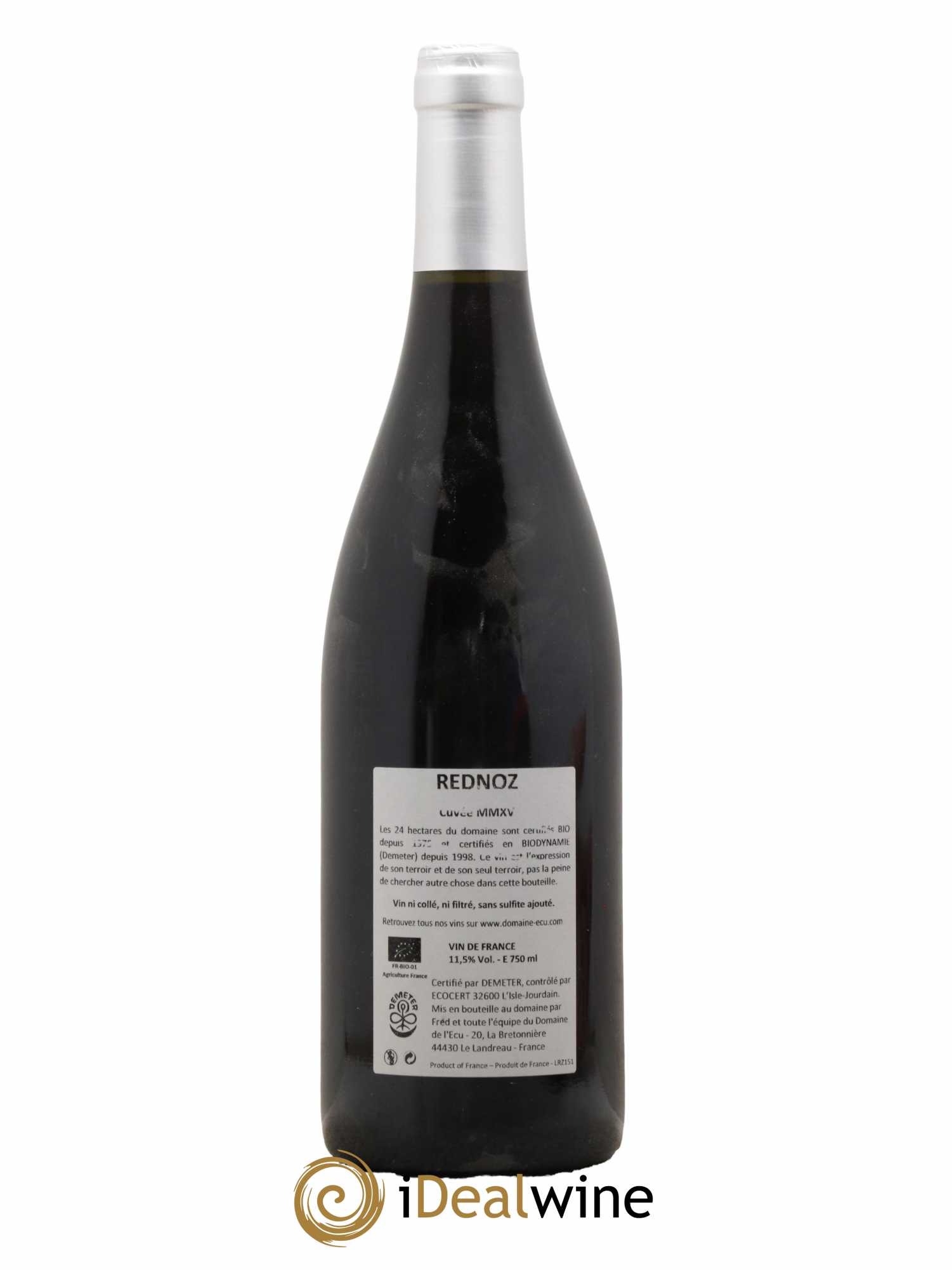 Vin de France Rednoz Domaine de L'Ecu 2015 - Lot de 1 bouteille - 1