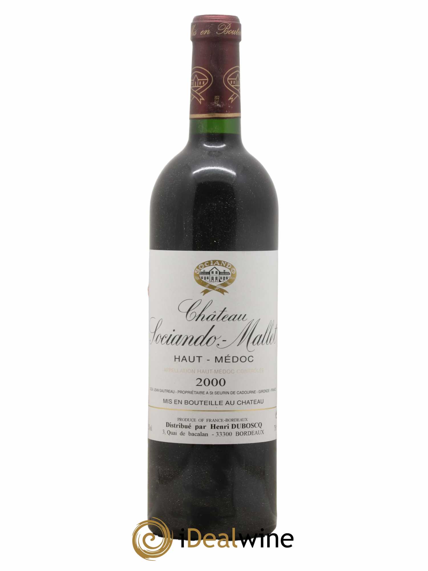 Château Sociando Mallet 2000 - Lot de 1 bouteille - 0
