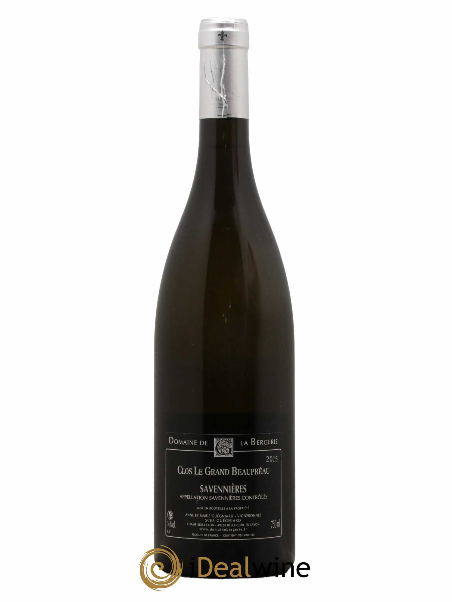 Savennières Clos le grand Beaupréau La Bergerie 2015 - Lot de 1 bouteille - 1