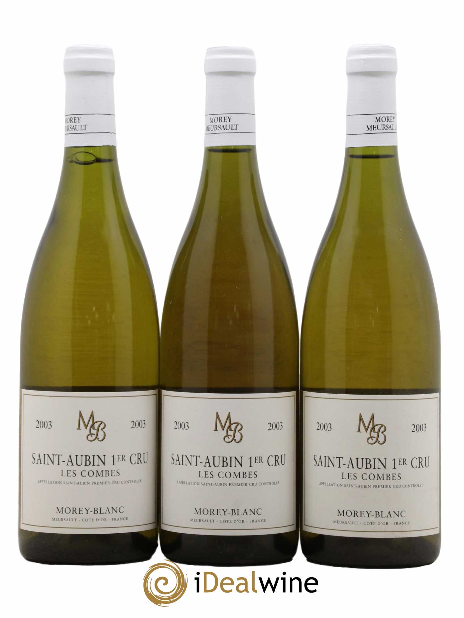 Saint-Aubin 1er Cru Les Combes Morey-Blanc 2003 - Lot de 3 bouteilles - 0