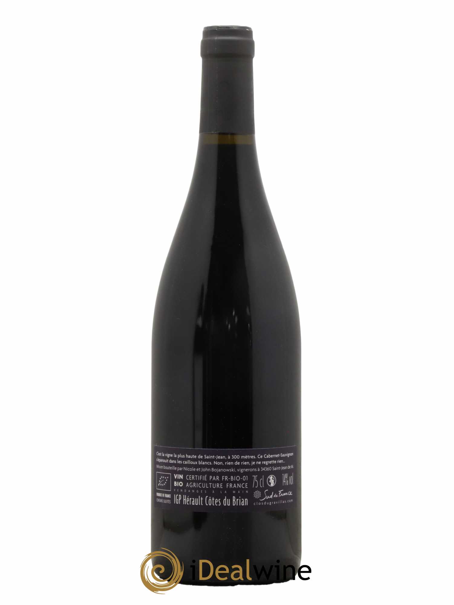 Pays d'Hérault - Côtes du Brian Pic de Saint-Jean Clos du Gravillas 2015 - Lot de 1 bouteille - 1