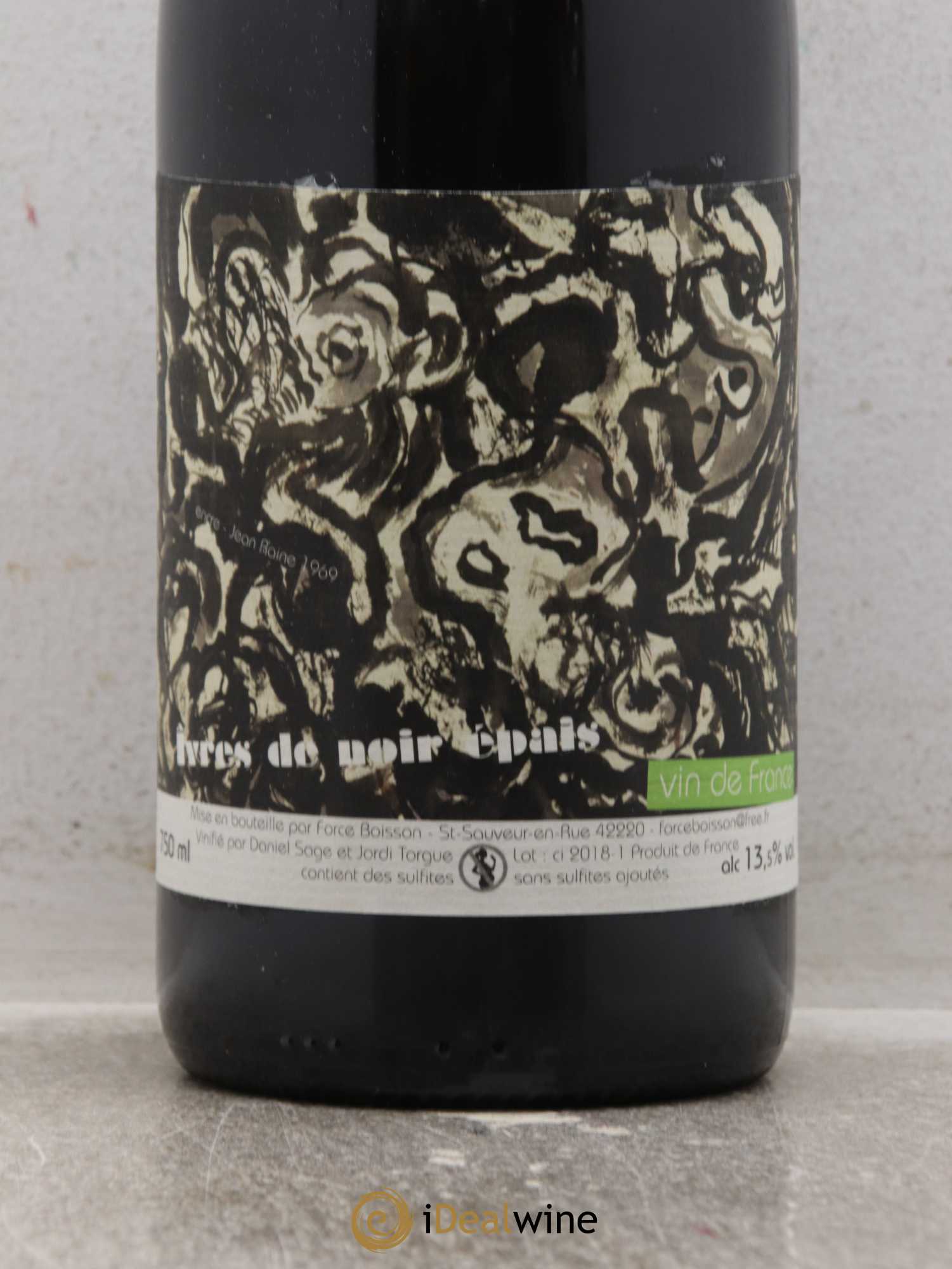 Vin de France Ivres de Noir Epais Daniel Sage 2017 - Lot de 1 bouteille - 1