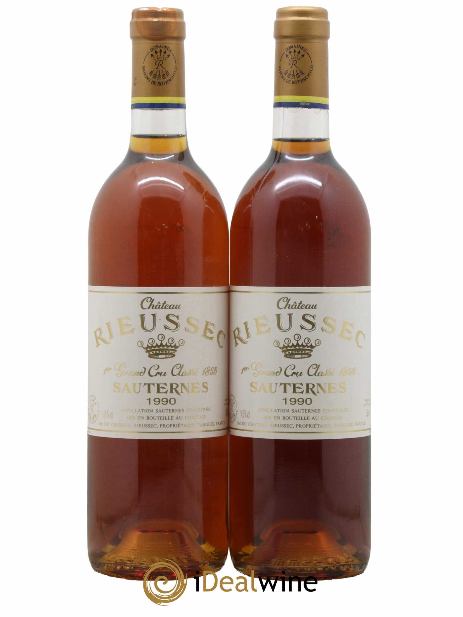 Château Rieussec 1er Grand Cru Classé 1990 - Lotto di 2 bottiglie - 0