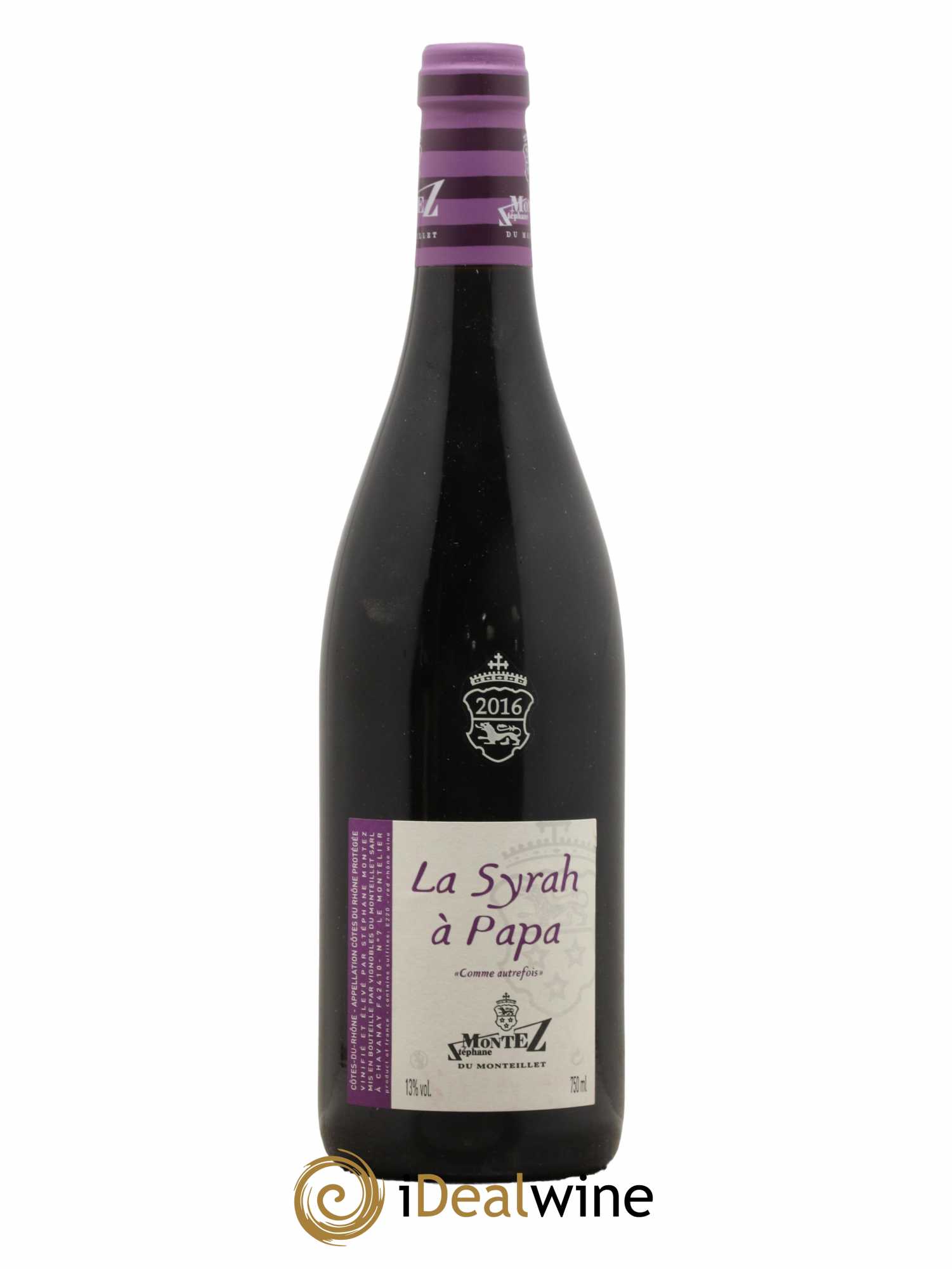 Vin de France La Syrah à Papa Monteillet (Domaine du) - Stéphane Montez 2016 - Lot de 1 bouteille - 0