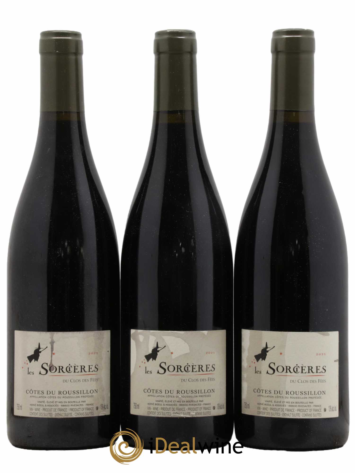 Côtes du Roussillon Clos des Fées Les Sorcières Hervé Bizeul 2021 - Lot de 3 bouteilles - 0