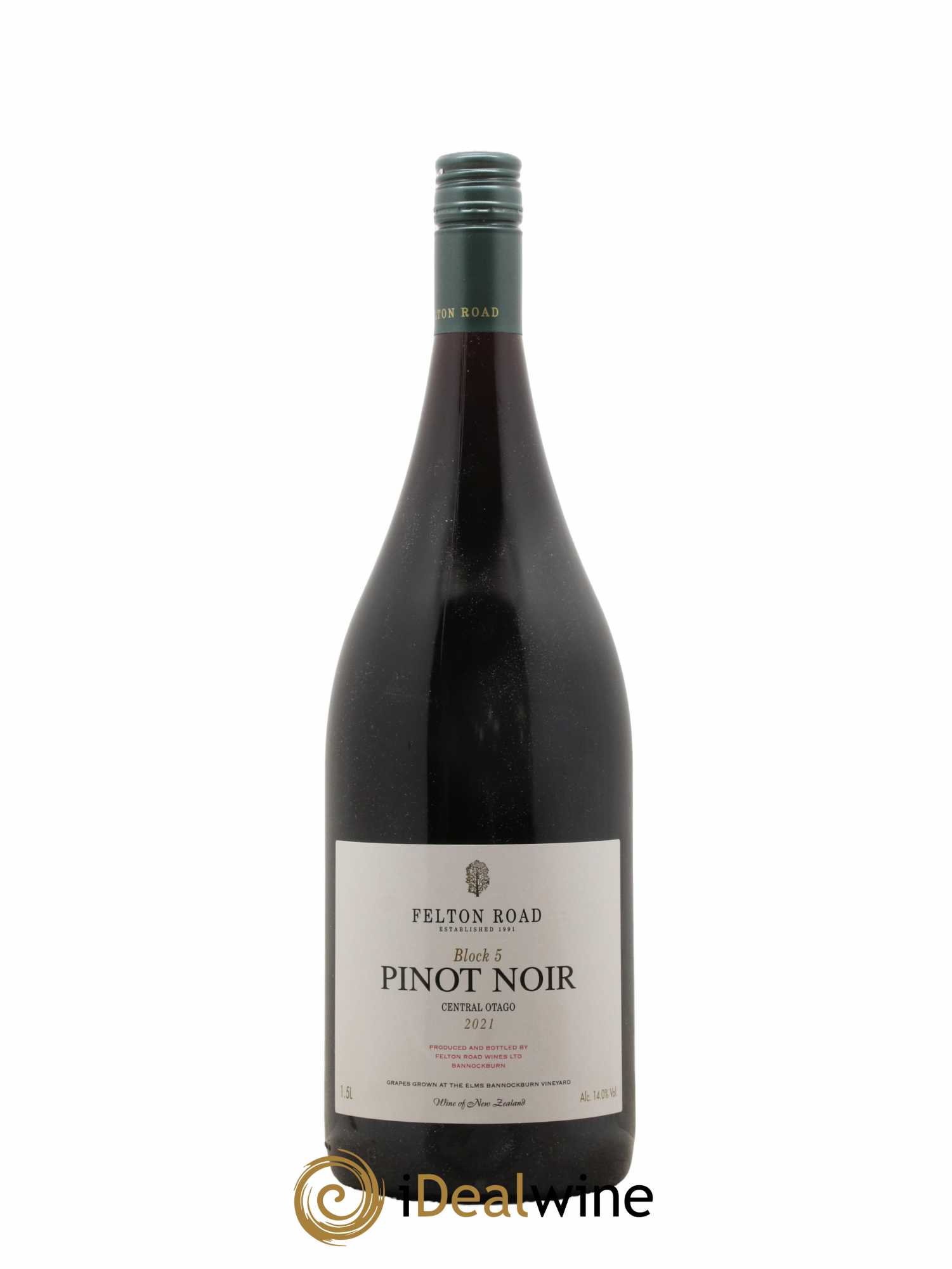 Central Otago Felton Road Block 5 Pinot Noir 2021 - Lot de 1 magnum - 0