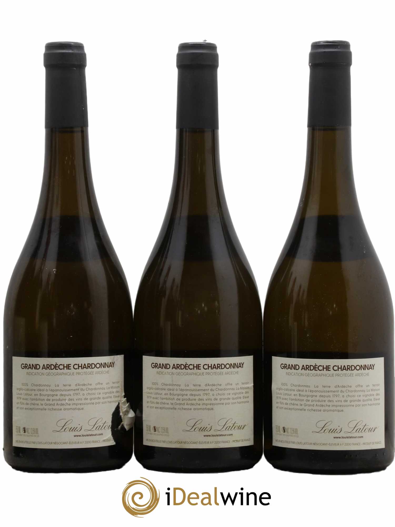 Ardèche Grand Ardèche Chardonnay Louis Latour 2020 - Lot de 3 bouteilles - 1
