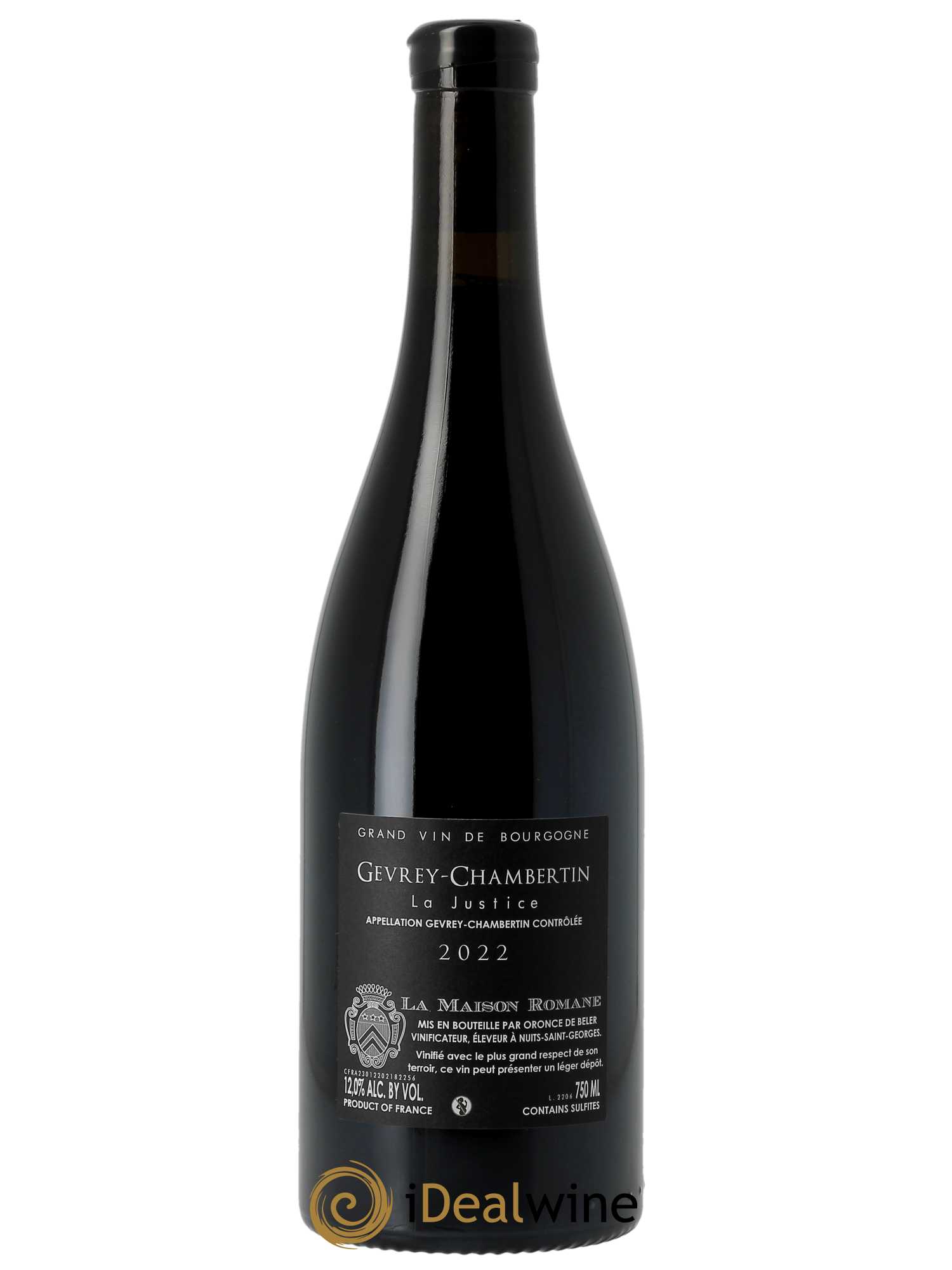 Gevrey-Chambertin La Justice La Maison Romane 2022 - Lot de 1 bouteille - 1