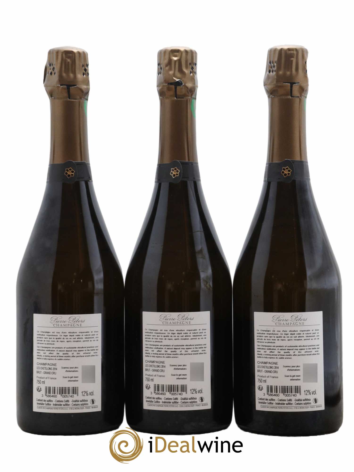 Cuvée Spéciale les Chétillons Blanc de Blancs Brut Pierre Péters 2014 - Lot de 3 bouteilles - 1