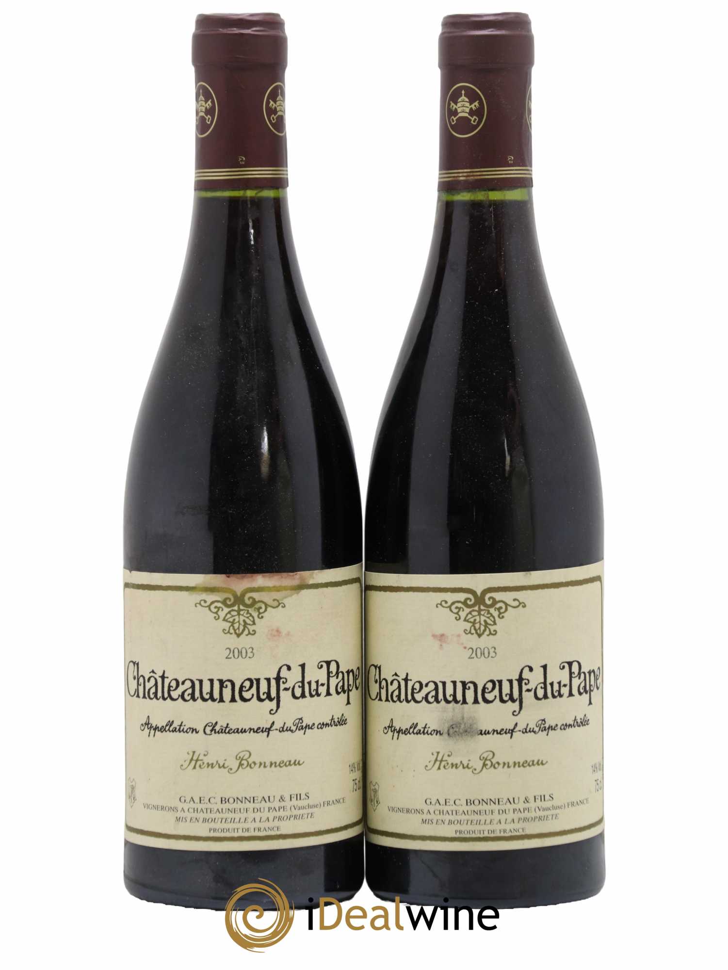 Châteauneuf-du-Pape Henri Bonneau Henri Bonneau & Fils 2003 - Lot de 2 bouteilles - 0