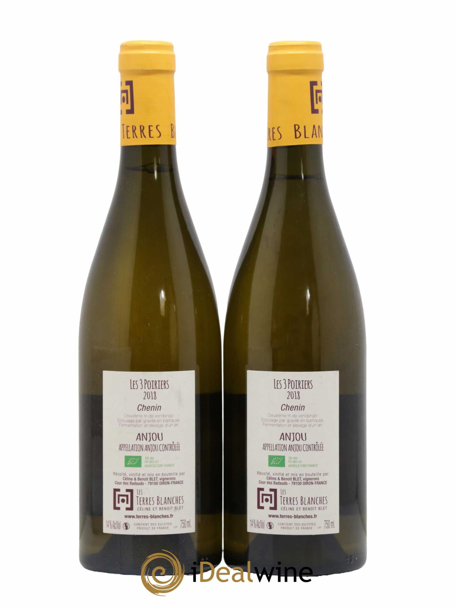 Anjou Les 3 Poiriers Les Terres Blanches 2018 - Lot de 2 bouteilles - 1