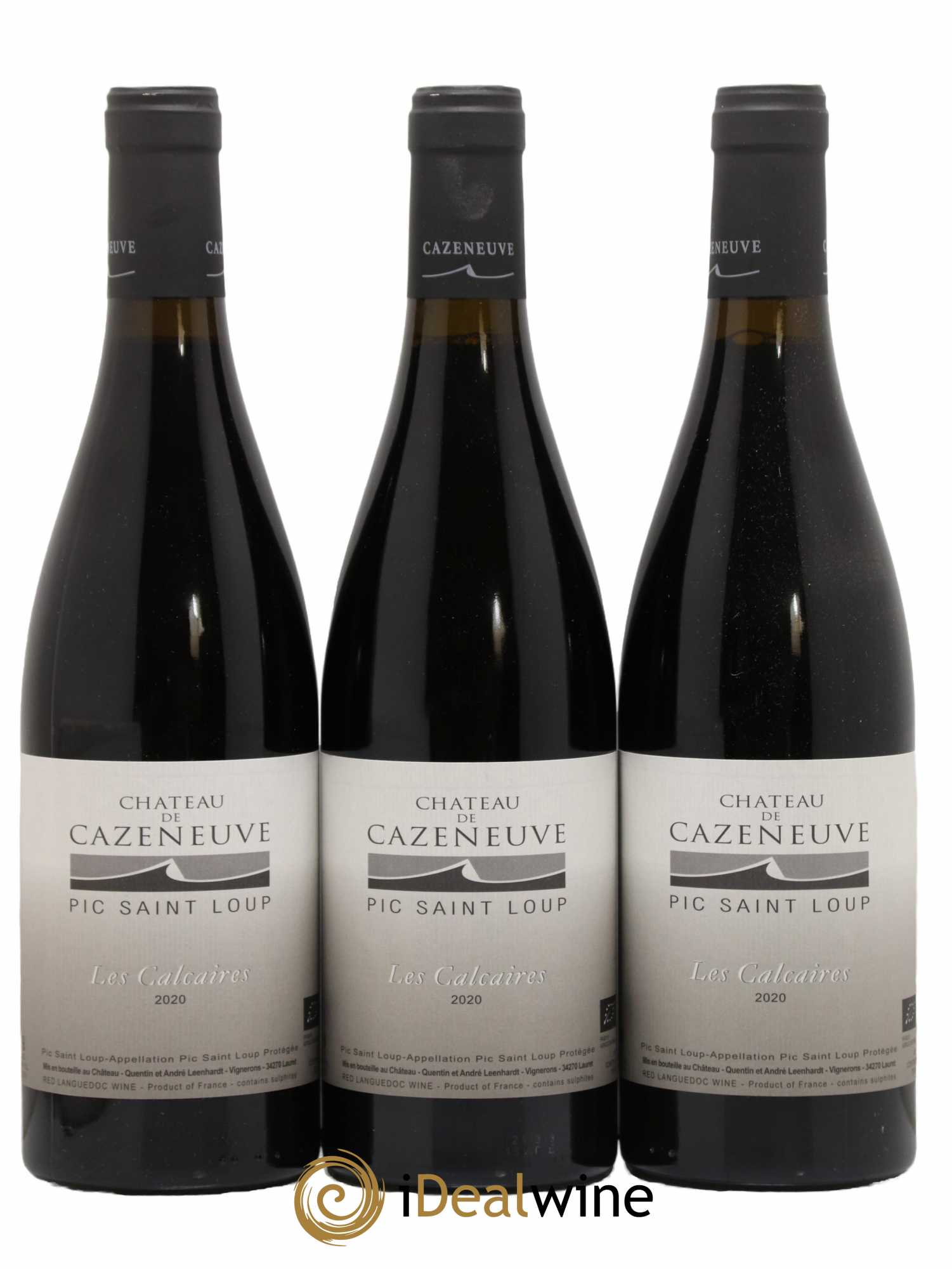 Pic Saint-Loup Les Calcaires Château de Cazeneuve 2020 - Lot de 3 bouteilles - 0