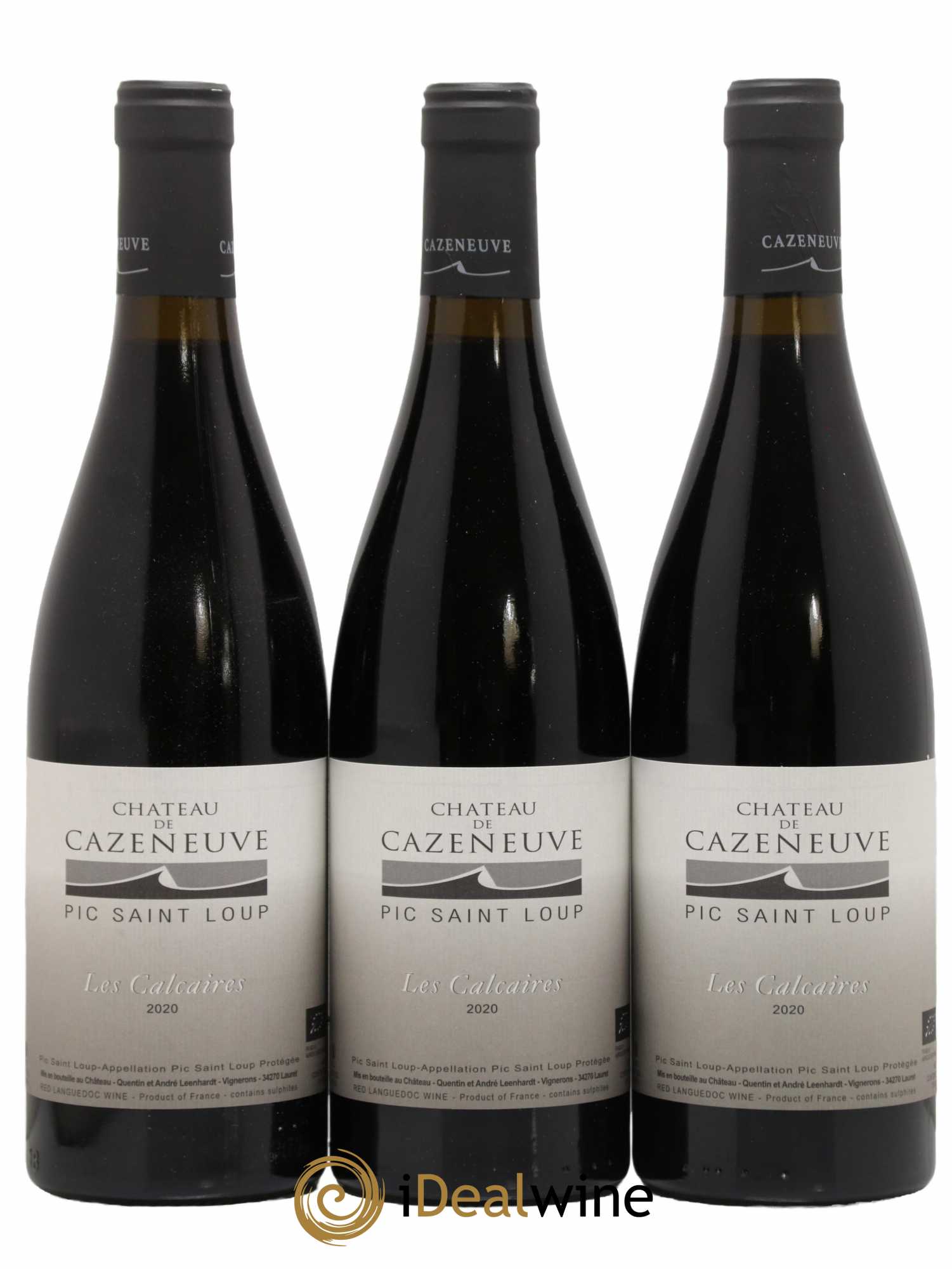 Pic Saint-Loup Les Calcaires Château de Cazeneuve 2020 - Lot de 3 bouteilles - 0