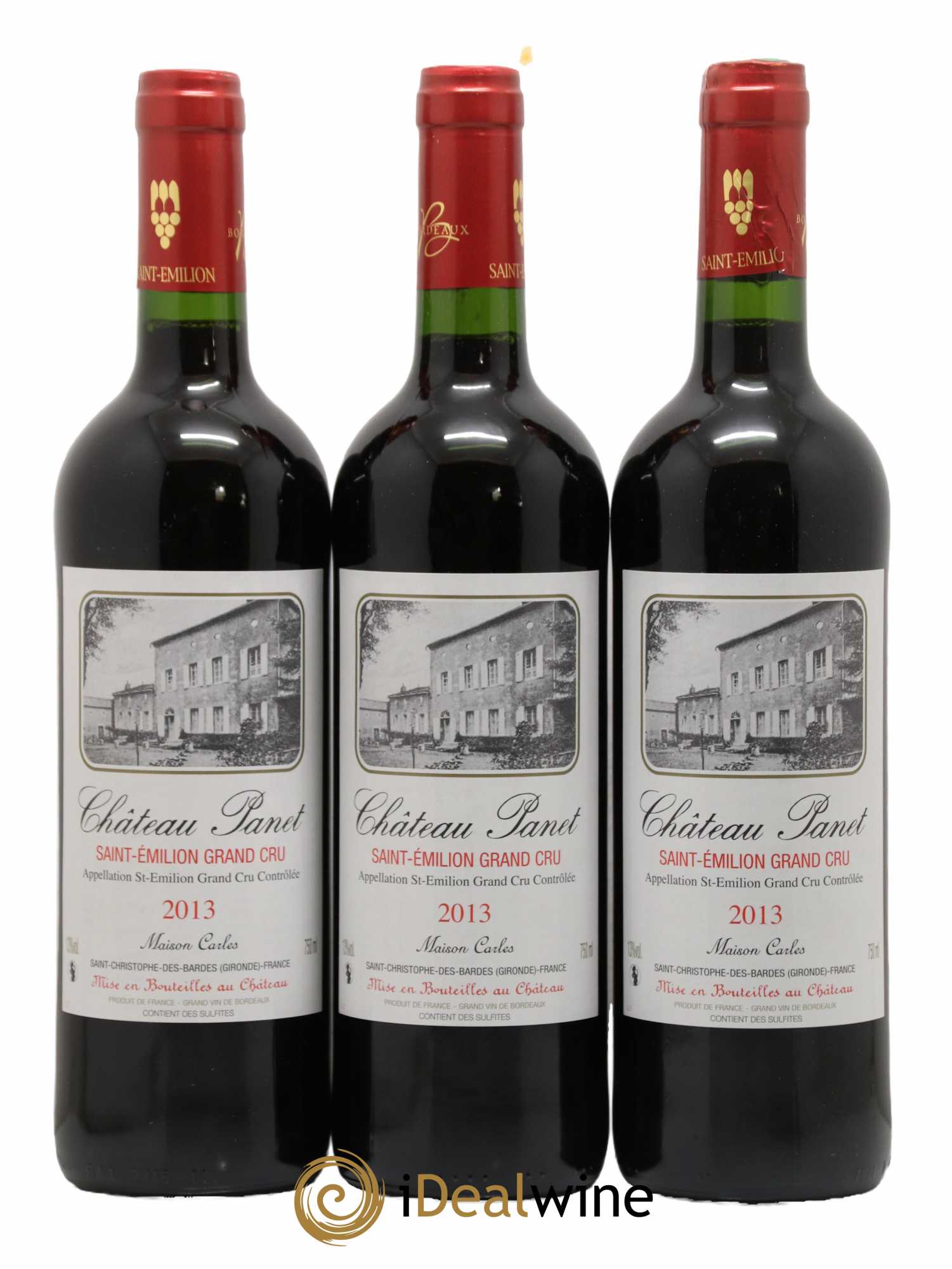 Saint-Émilion Grand Cru Chateau Panet 2013 - Lot de 3 bouteilles - 0