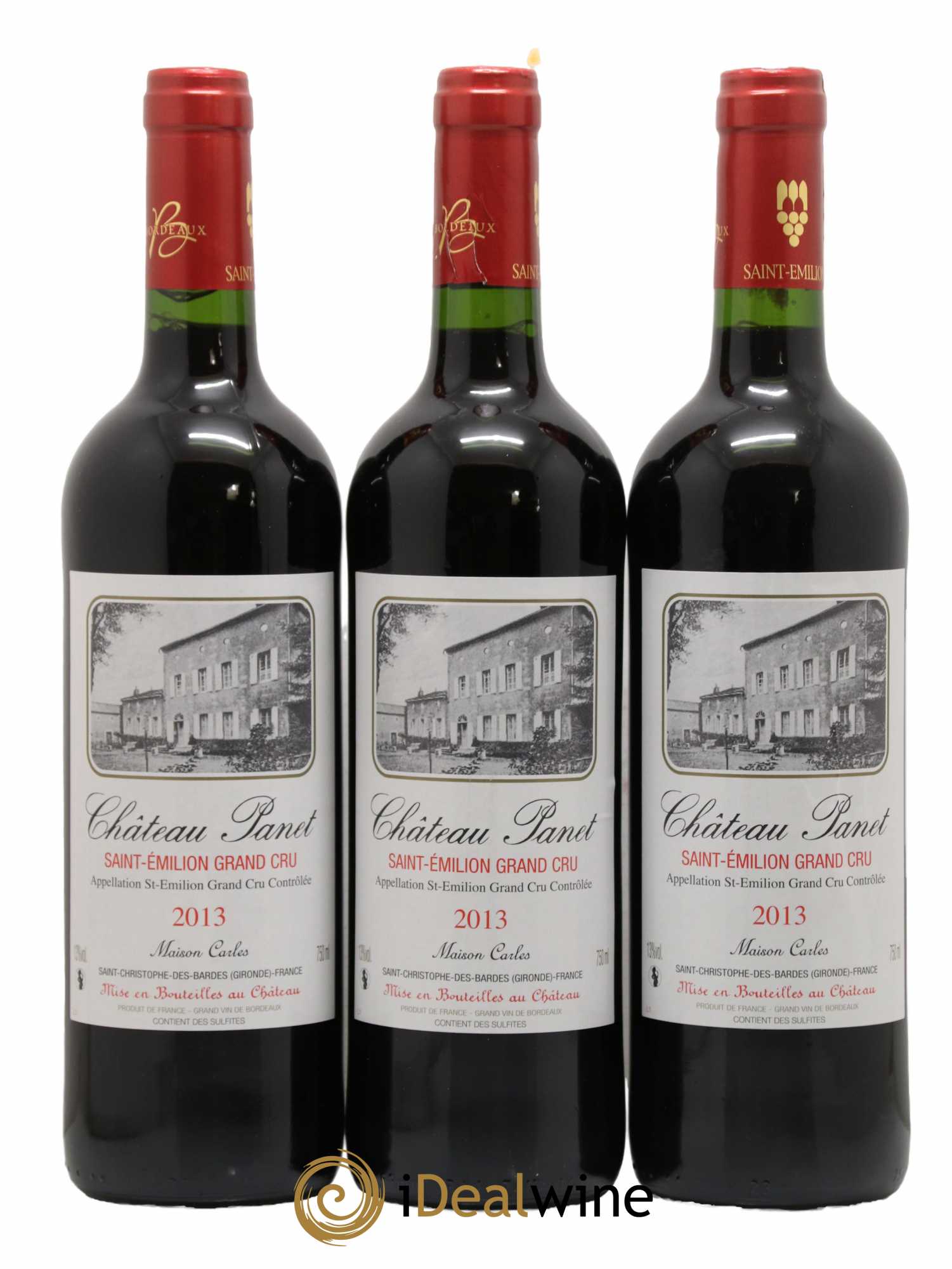 Saint-Émilion Grand Cru Chateau Panet 2013 - Lot de 3 bouteilles - 0