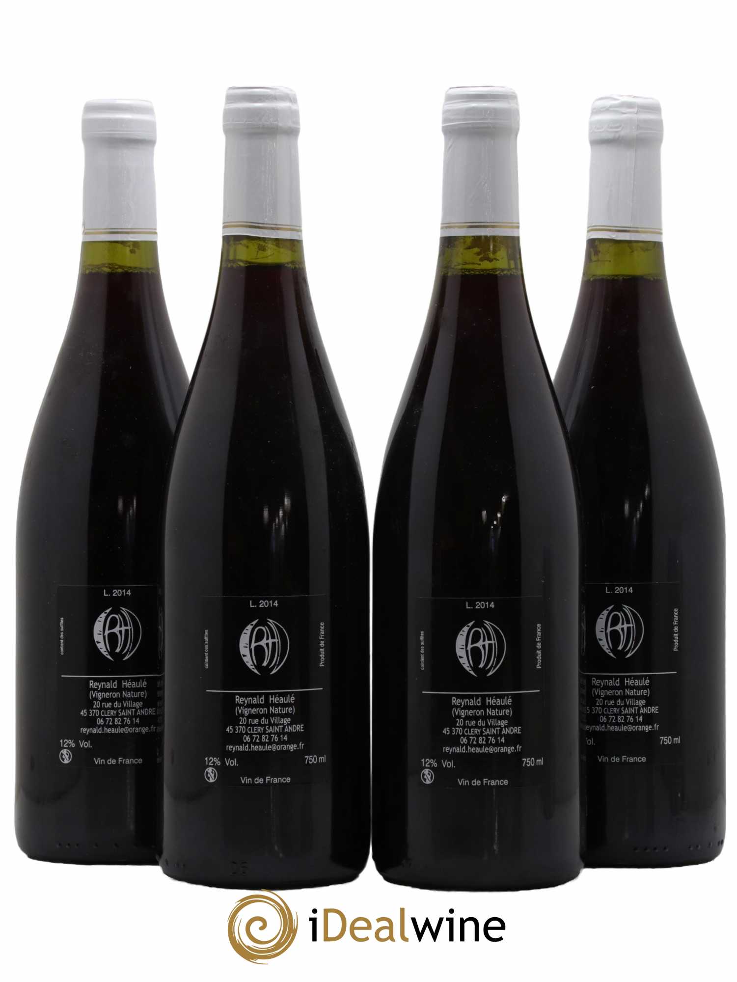 Vin de France Clos Belle-Croix Rive Droite Domaine Reynald Héaulé 2014 - Lot de 4 bouteilles - 1